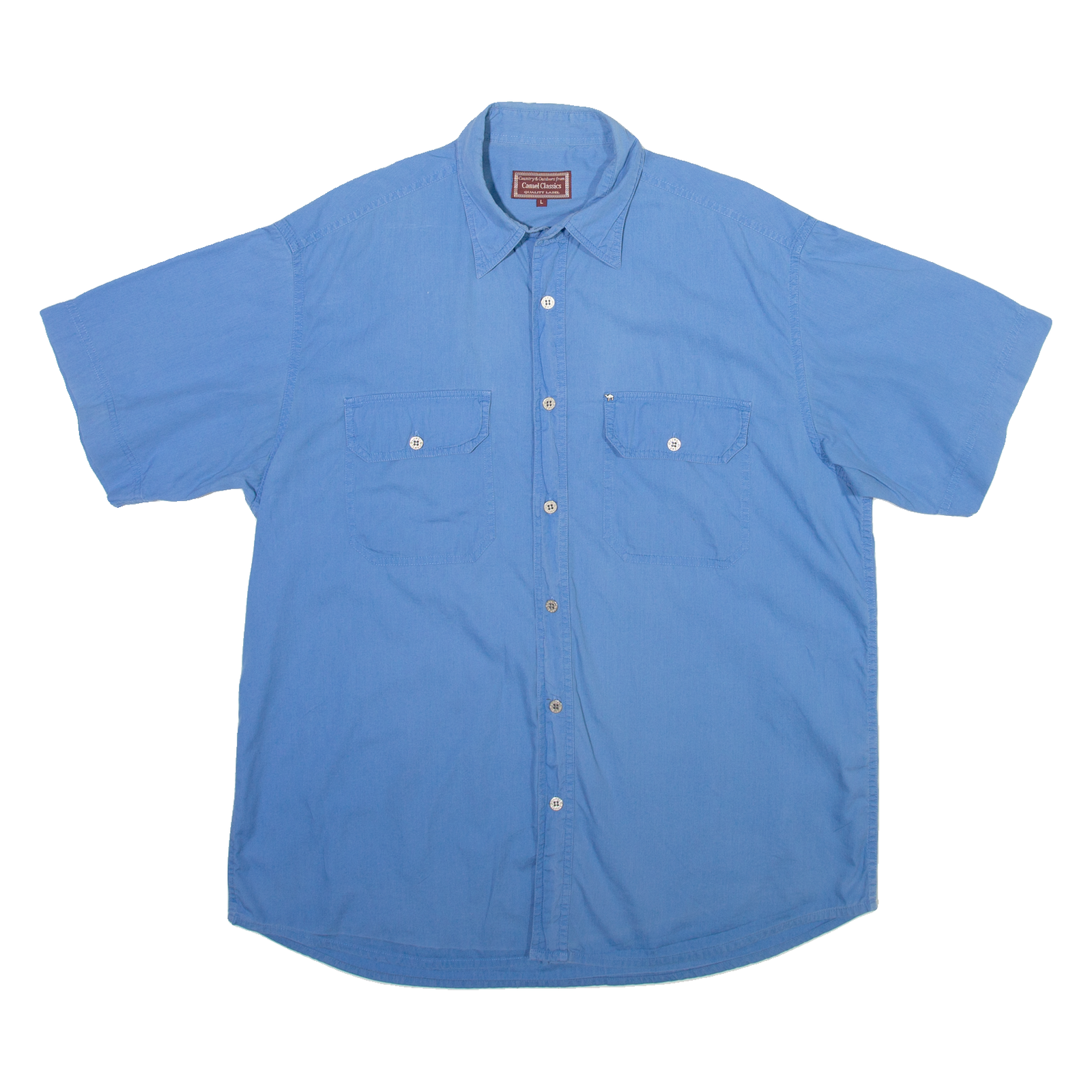 CAMEL CLASSICS Mens Plain Shirt Blue L Refurbished - N/A refurbished available on Cerqular