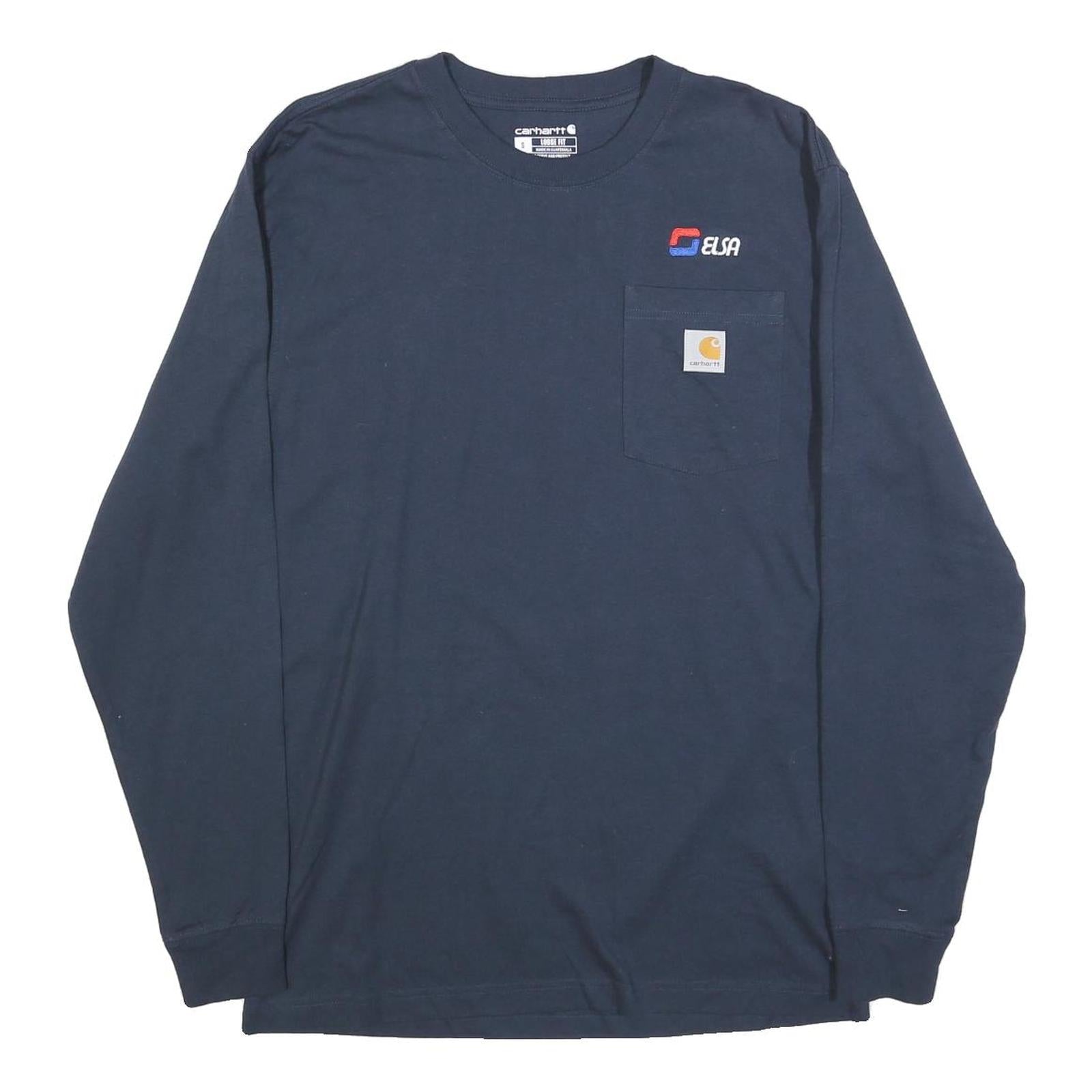 Buy CARHARTT Mens Navy Blue Long Sleeve T-Shirt Crew Neck Cotton Blend S Pocket Refurbished - $37.69 CARHARTT Mens Navy Blue Long Sleeve T-Shirt Crew Neck Cotton Blend S Pocket Refurbished - N/A refurbished available on Cerqular