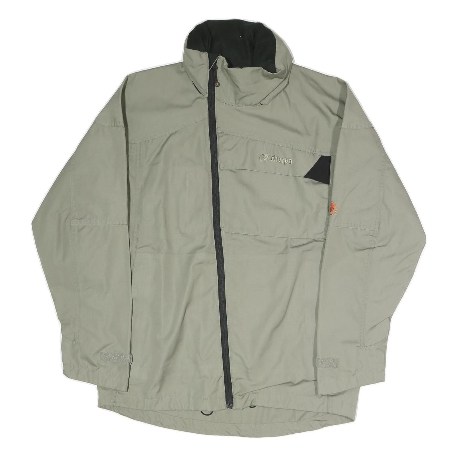 SHERPA Mens Grey & Black Outdoor Jacket S Polyester Blend Zip Pocket Casual Refurbished - N/A refurbished available on Cerqular