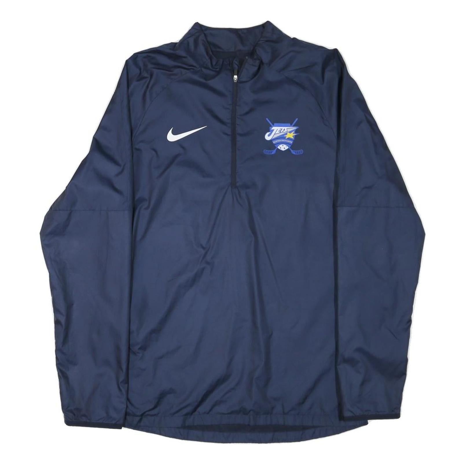 NIKE Mens Navy Blue Sports Jacket S Nylon Plain Lightweight Zip Refurbished - N/A refurbished available on Cerqular