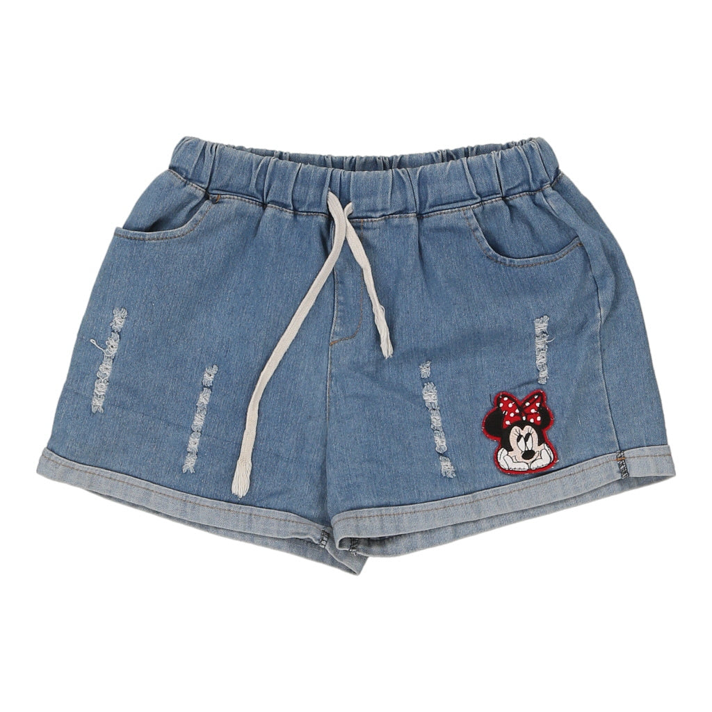 Minnie Mouse Unbranded Cartoon Denim Shorts - Large Blue Cotton Refurbished - Thrifted (note: this is a term often used to describe second- refurbished available on Cerqular