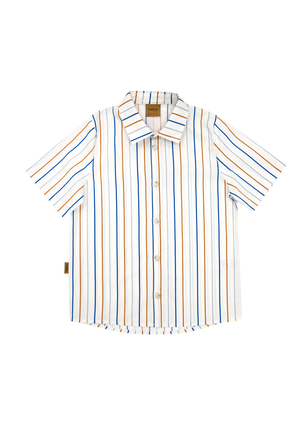 Boys shirt with blue stripes | Size: 8-10 years Refurbished - N/A (Note: This brand may not be well-known globally refurbished available on Cerqular
