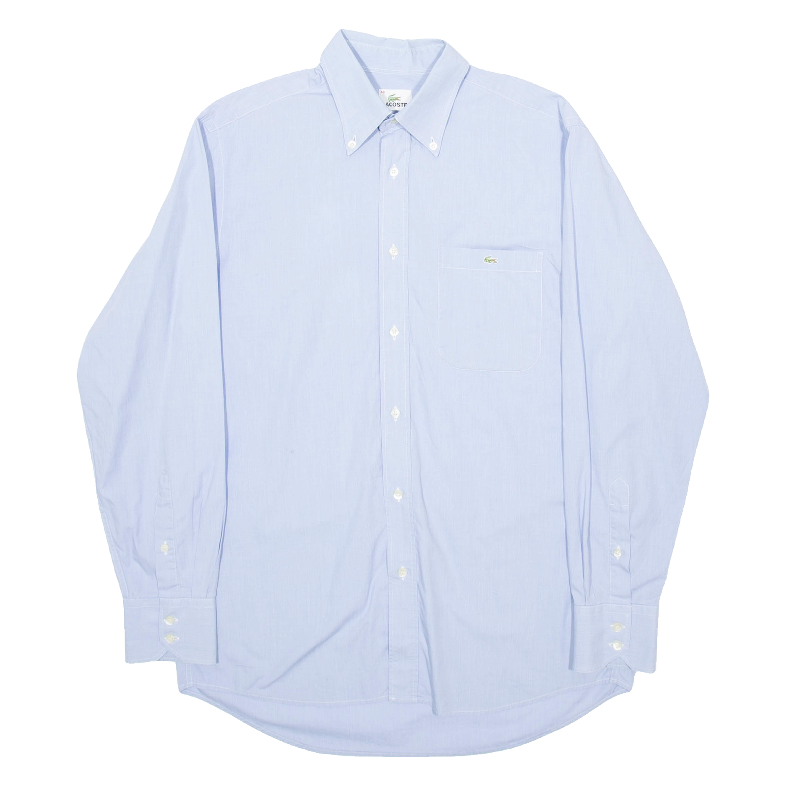 LACOSTE Mens Formal Shirt Blue Long Sleeve M Refurbished - N/A refurbished available on Cerqular