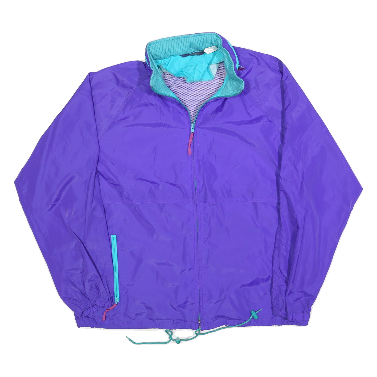 WOOLRICH Mens Purple Turquoise Zip Up Outdoor Jacket L Polyester Plain Refurbished - N/A refurbished available on Cerqular