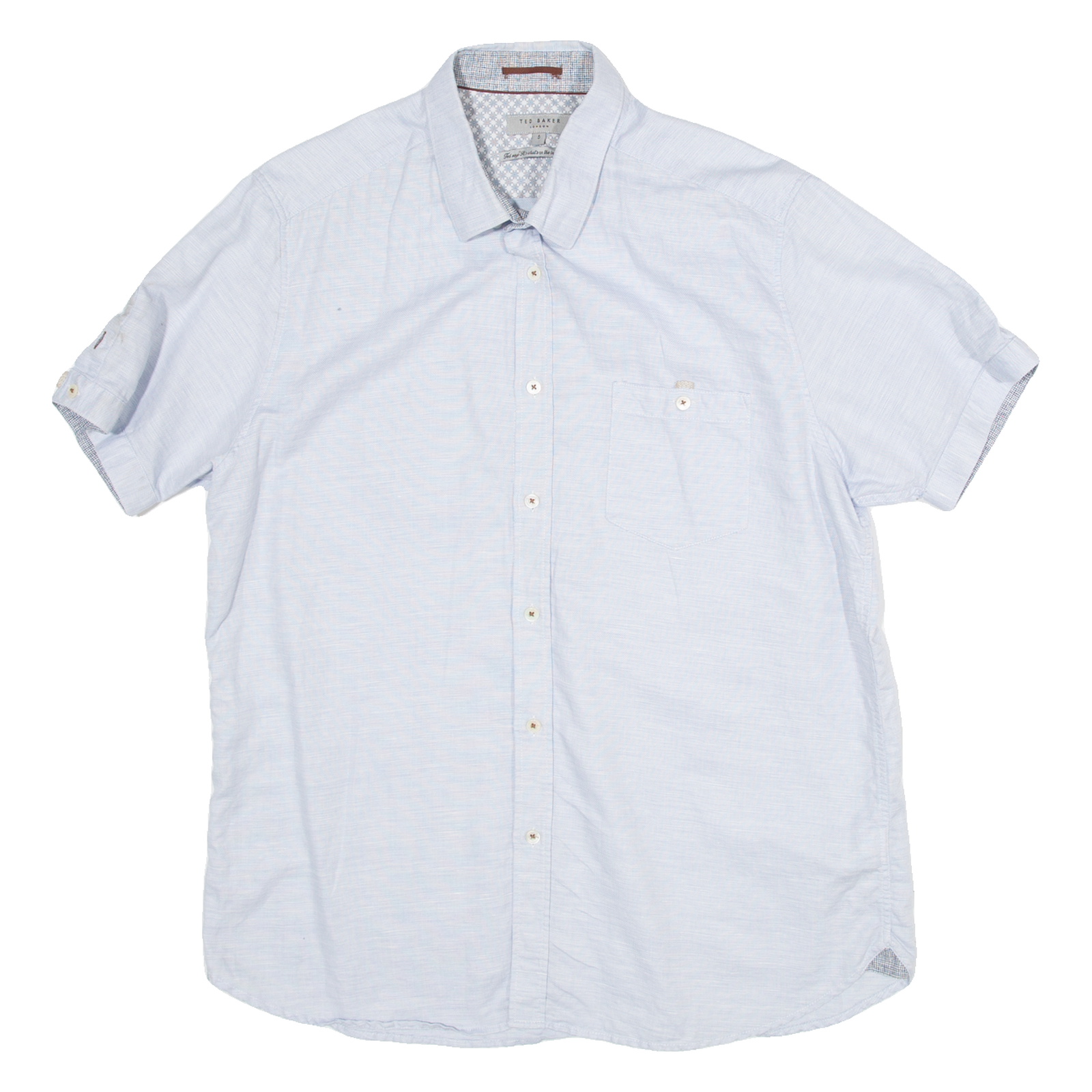 TED BAKER Mens Plain Shirt Blue M Refurbished - N/A refurbished available on Cerqular