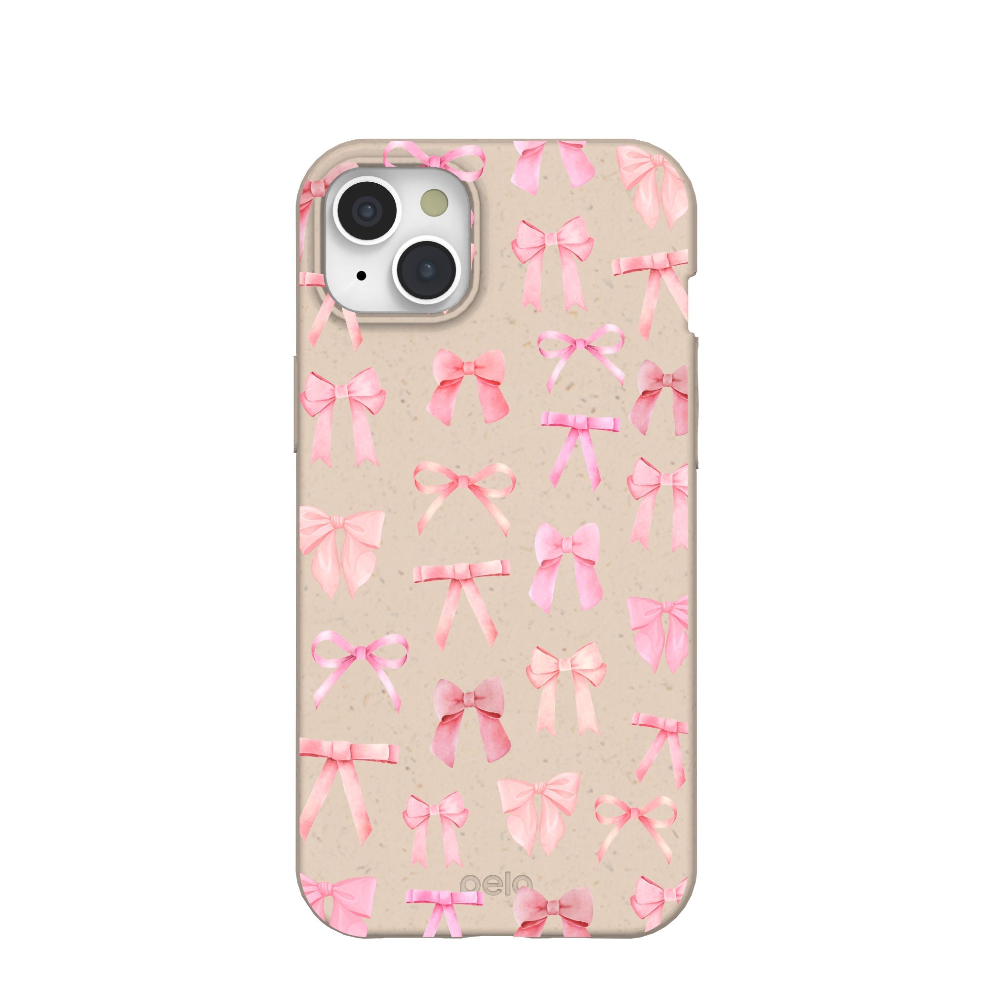 Seashell Rosy Bows iPhone 15 Plus Case Refurbished - Pela Case refurbished available on Cerqular
