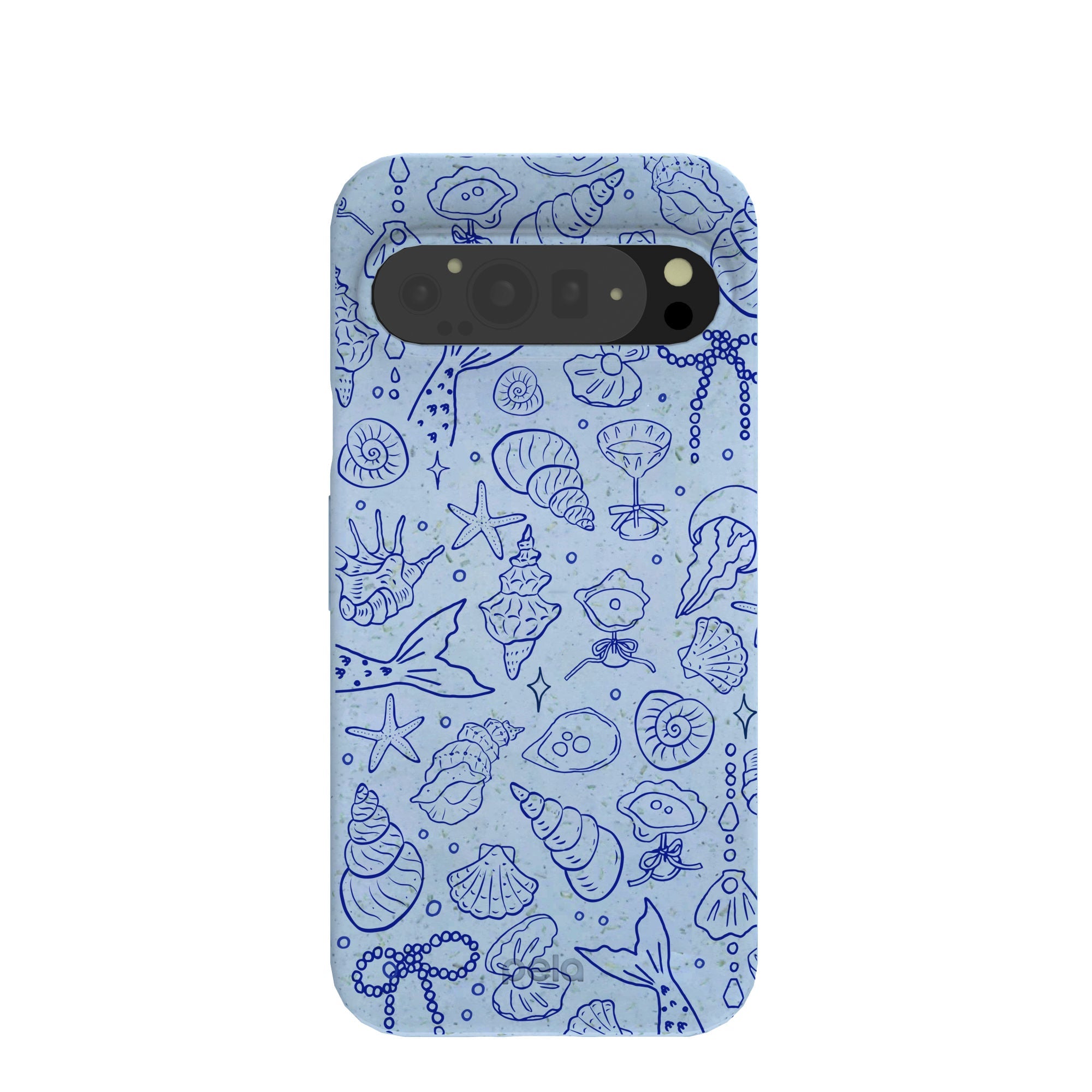 Powder Blue Ocean Charms Google Pixel 9 Pro XL Case Refurbished - Pela Case refurbished available on Cerqular