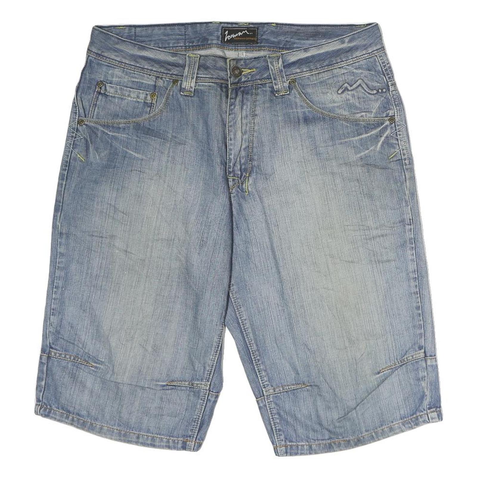Mens Denim Blue Casual Shorts M W36 Cotton Relaxed Fit Stylish Pockets Refurbished - N/A refurbished available on Cerqular