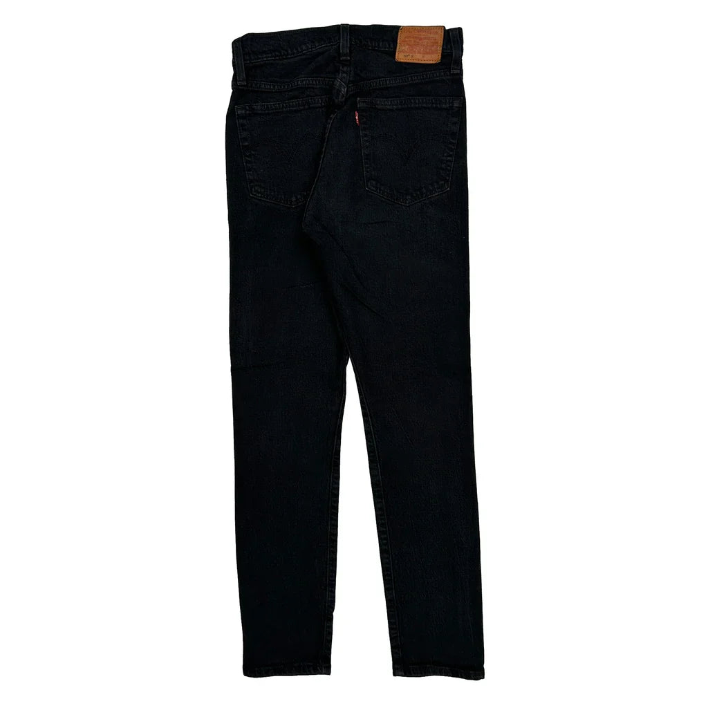 Levis Skinny Jeans - 27W UK 8 Black Cotton Refurbished - Thrifted (note: this is a term often used to describe second- refurbished available on Cerqular