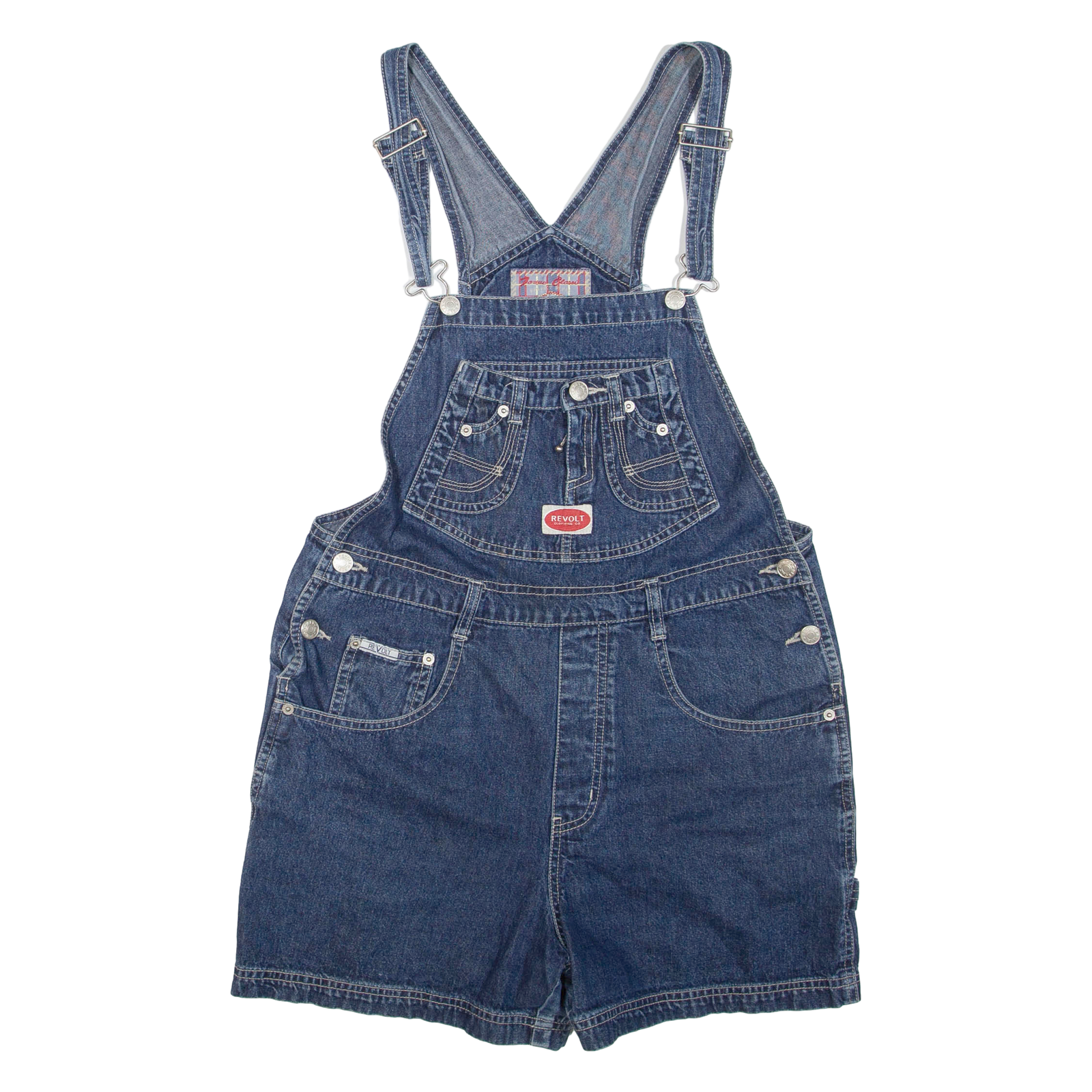 REVOLT Womens Playsuit Blue Straight Denim M Refurbished - N/A refurbished available on Cerqular