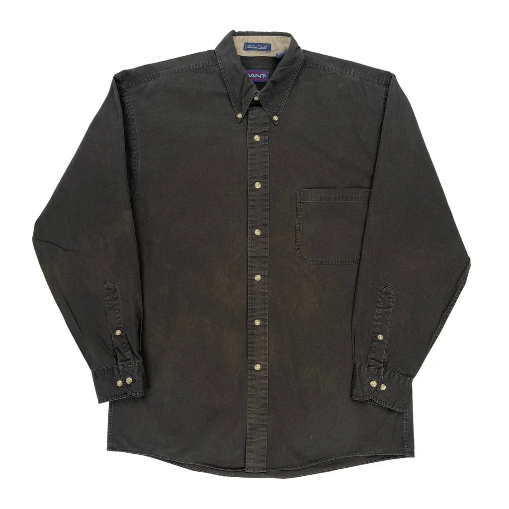 Gant Shirt - Medium Black Cotton Refurbished - Thrifted (note: this is a term often used to describe second- refurbished available on Cerqular