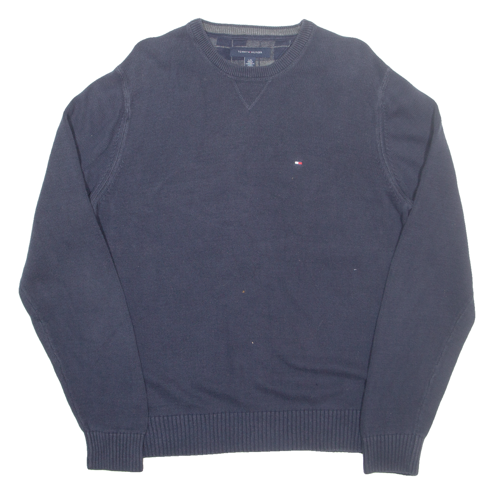 TOMMY HILFIGER Mens Jumper Blue Tight Knit L Refurbished - N/A refurbished available on Cerqular