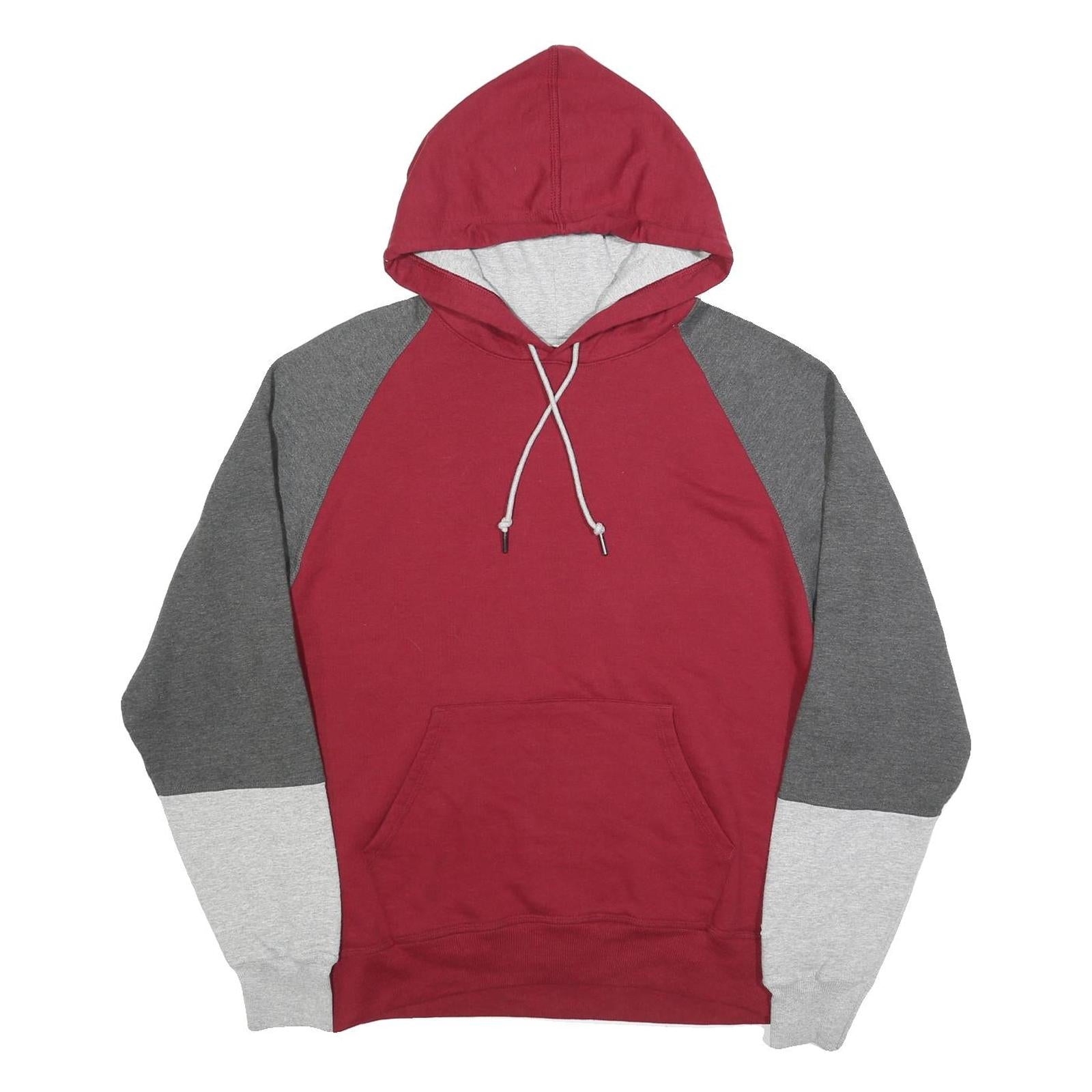 CHAMPION Mens Red & Grey Colourblock Pullover Hoodie M Cotton Blend Casual Refurbished - N/A refurbished available on Cerqular