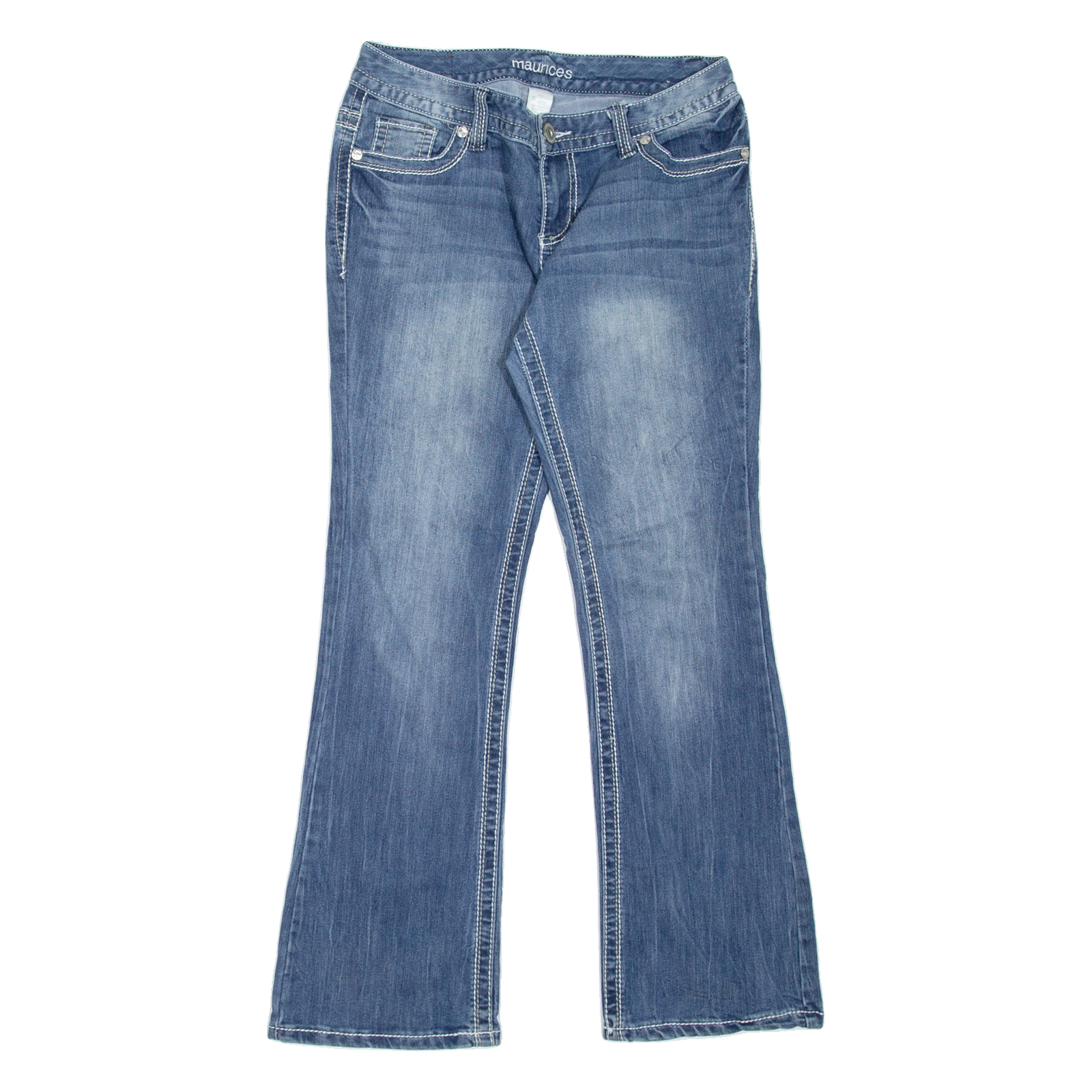 MAURICES Womens Jeans Blue Regular Bootcut Stone Wash W28 L30 Refurbished - N/A refurbished available on Cerqular