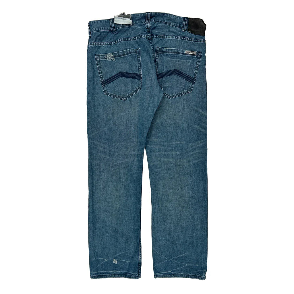 Armani Exchange Jeans - 36W 30L Blue Cotton Refurbished - Thrifted (note: this is a term often used to describe second- refurbished available on Cerqular