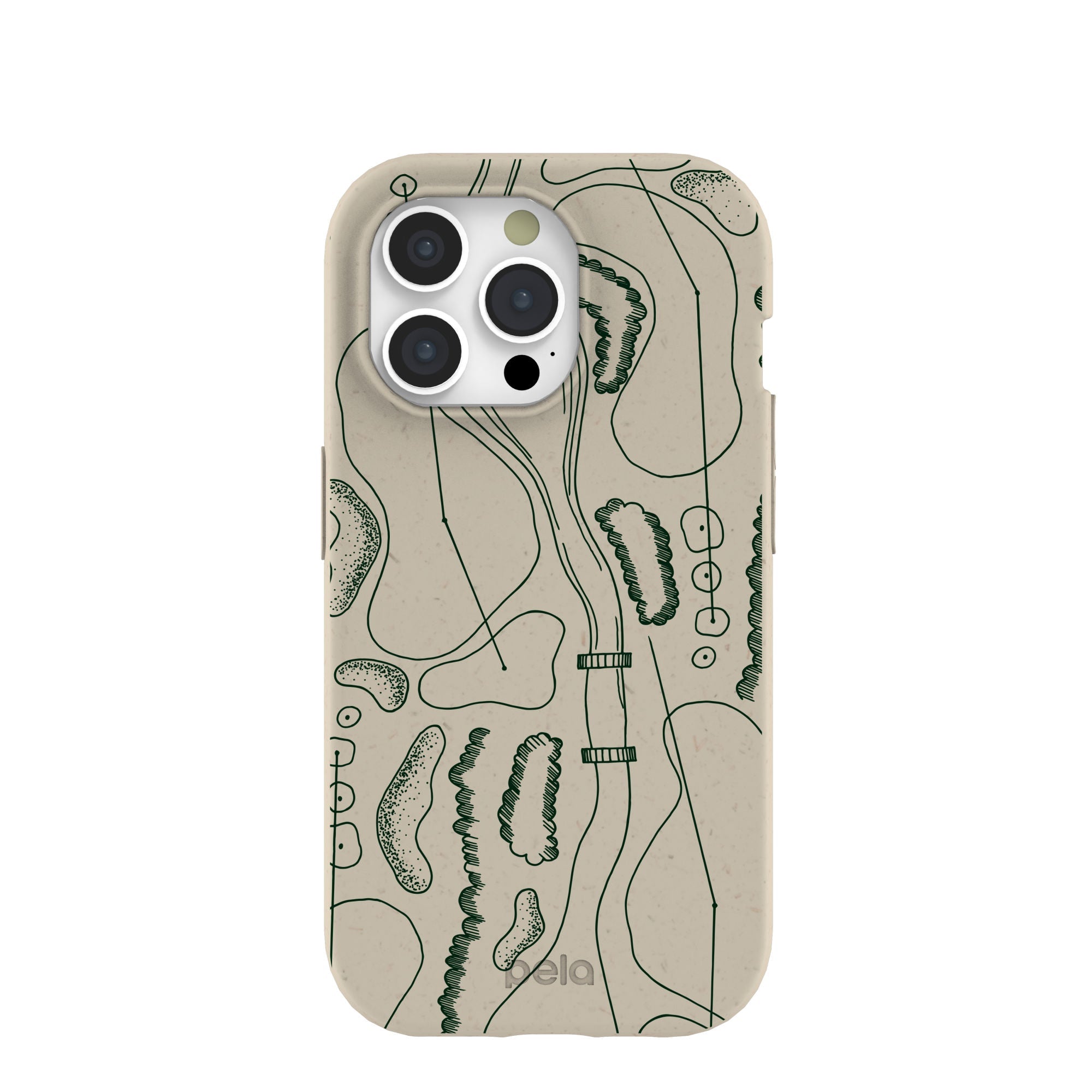 London Fog Golf Course iPhone 15 Pro Case Refurbished - Pela Case refurbished available on Cerqular
