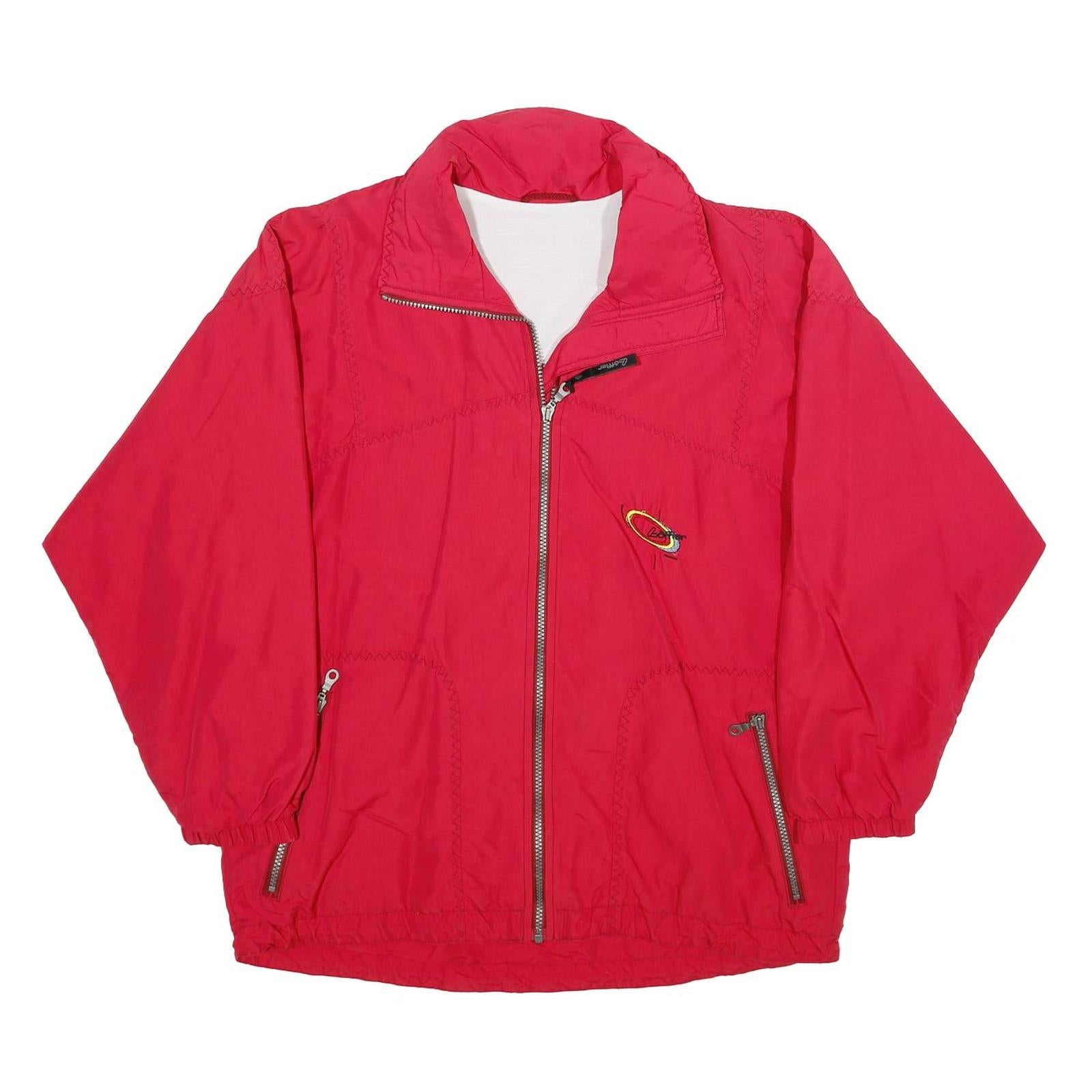 LOFFLER Mens Red Zip Jacket S Polyamide Plain Lightweight Outdoor Sportswear Refurbished - N/A refurbished available on Cerqular