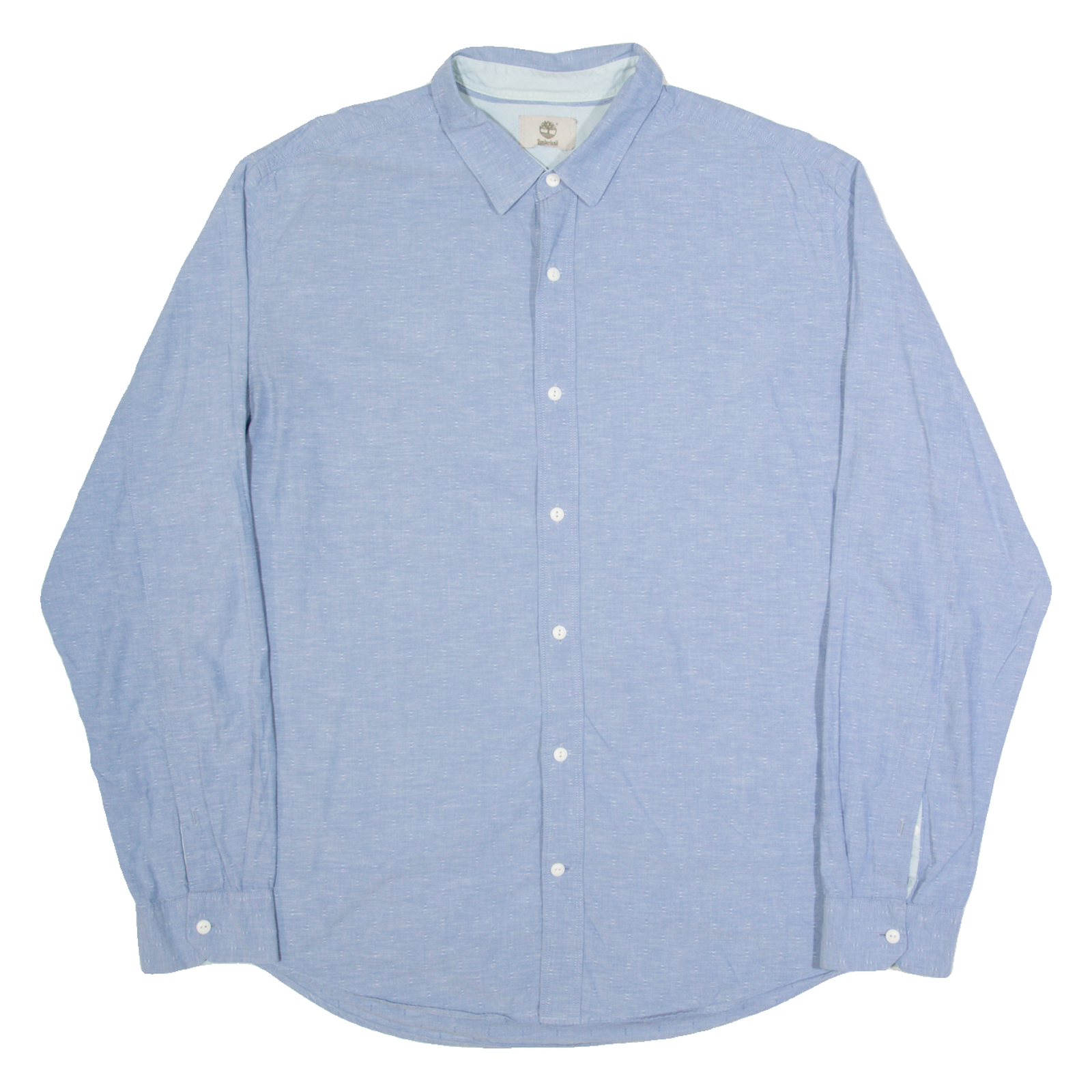 TIMBERLAND Mens Shirt Blue Spotted Long Sleeve L Refurbished - N/A refurbished available on Cerqular