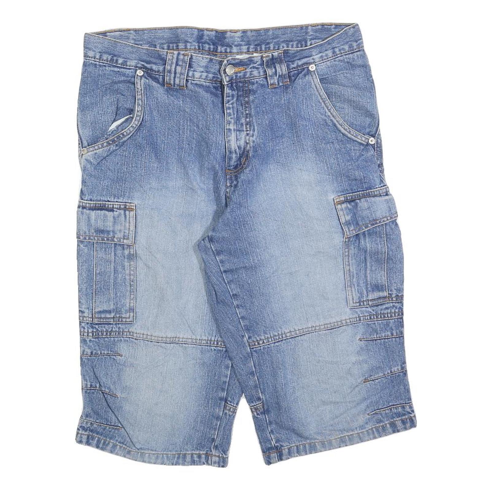 Buy Mens Blue Cotton Blend Cargo Shorts M W33 Casual Pocketed Summerwear Refurbished - $18.19 Mens Blue Cotton Blend Cargo Shorts M W33 Casual Pocketed Summerwear Refurbished - N/A refurbished available on Cerqular