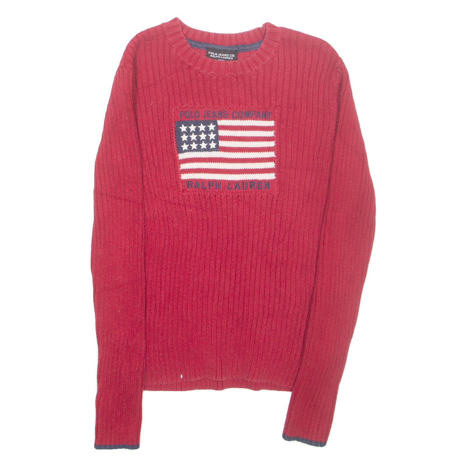 POLO SPORT RALPH LAUREN Womens Jumper Red Tight Knit S Refurbished - N/A refurbished available on Cerqular