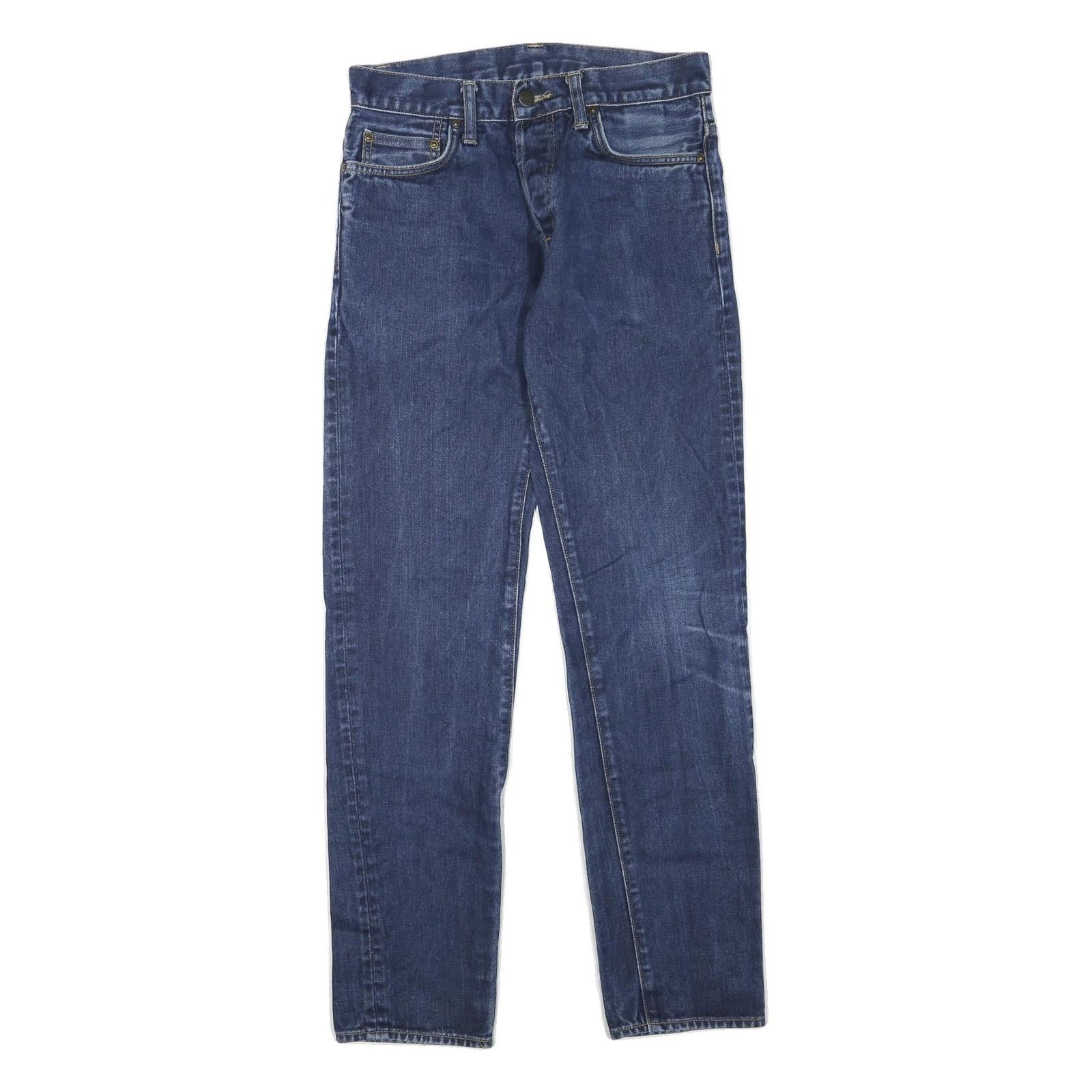 CARHARTT Womens Regular Fit Blue Denim Jeans W30 L32 Classic Cotton Blend Zip Refurbished - N/A refurbished available on Cerqular