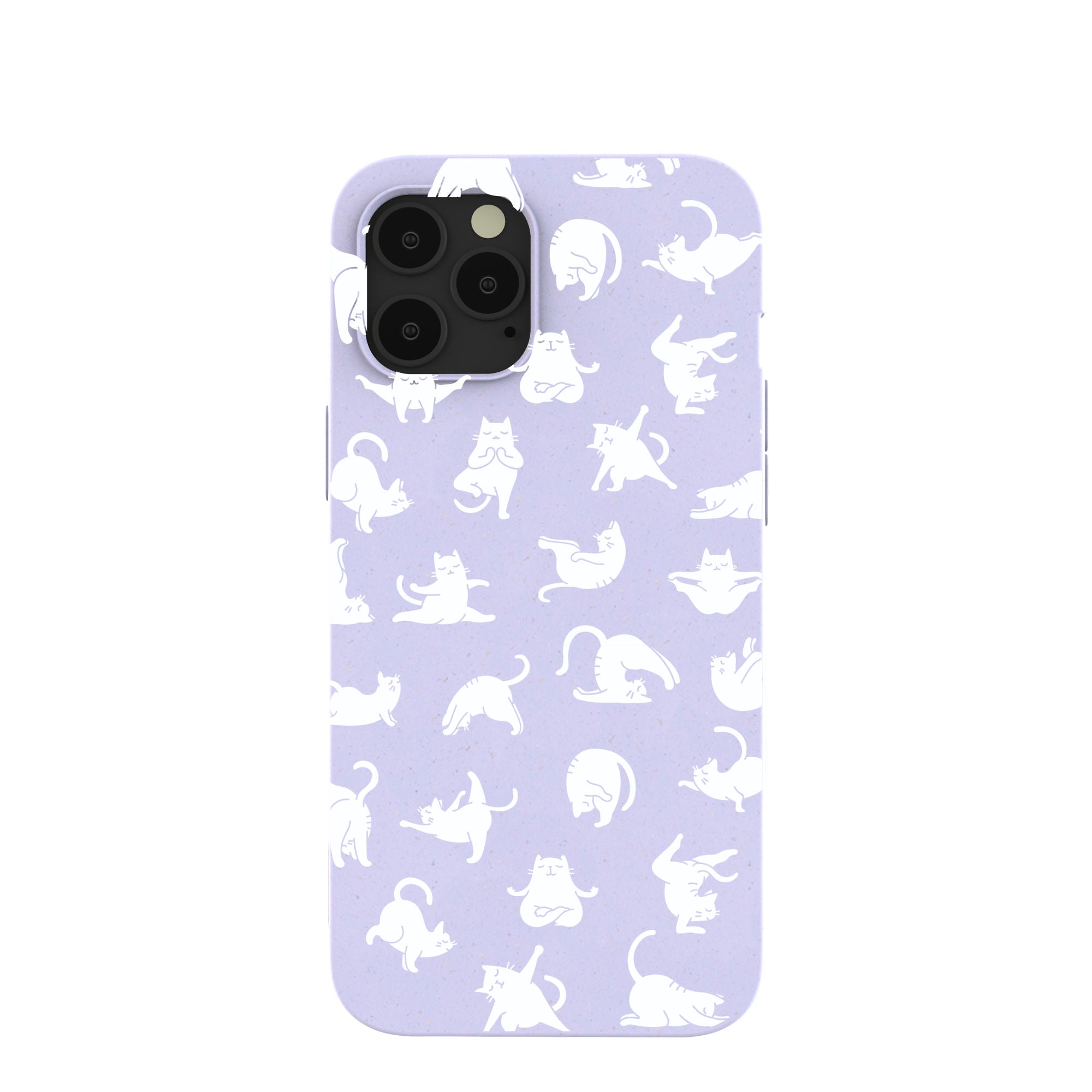 Lavender Yoga Cat iPhone 12 Pro Max Case Refurbished - Pela Case refurbished available on Cerqular