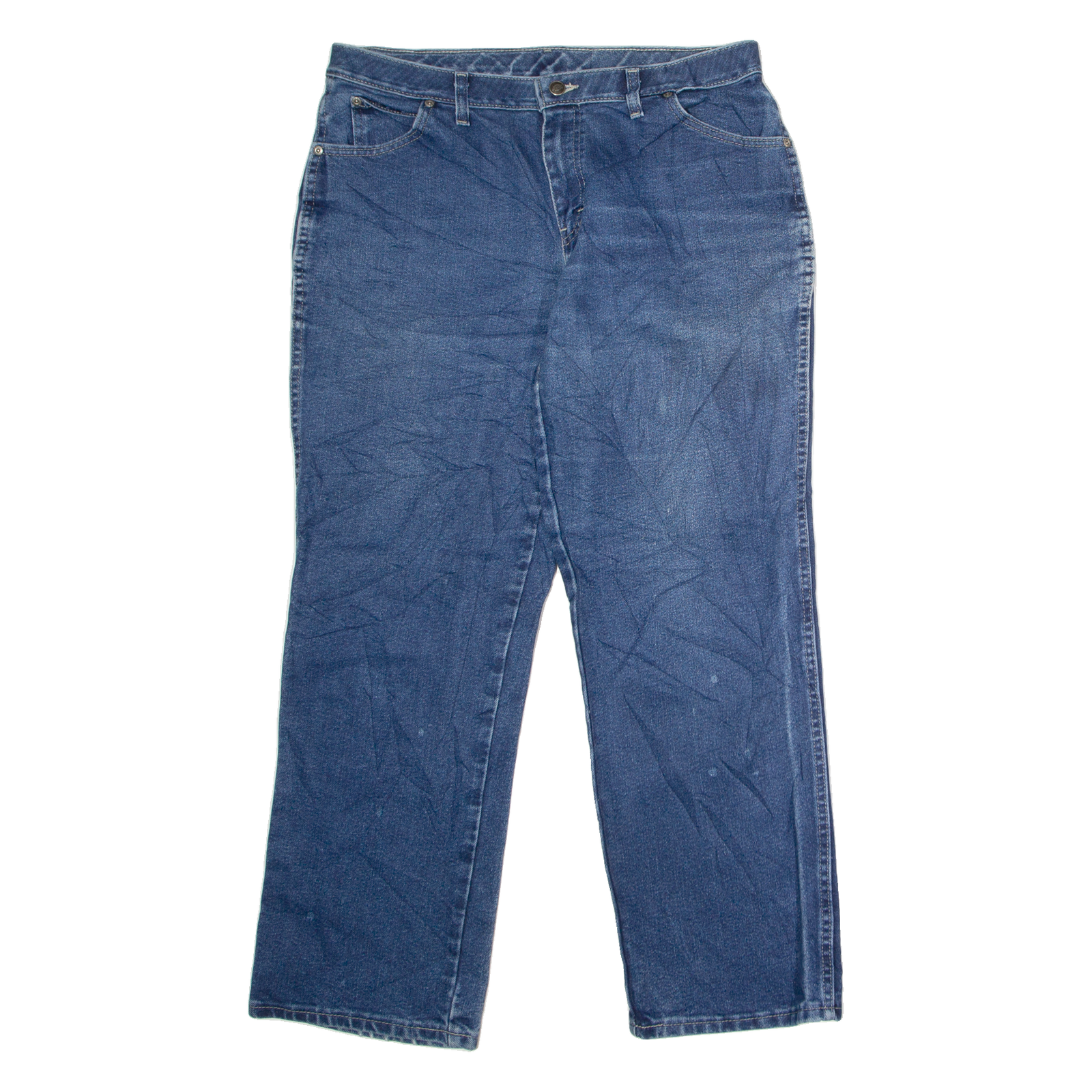 DICKIES Womens Jeans Blue Regular Straight W36 L30 Refurbished - N/A refurbished available on Cerqular