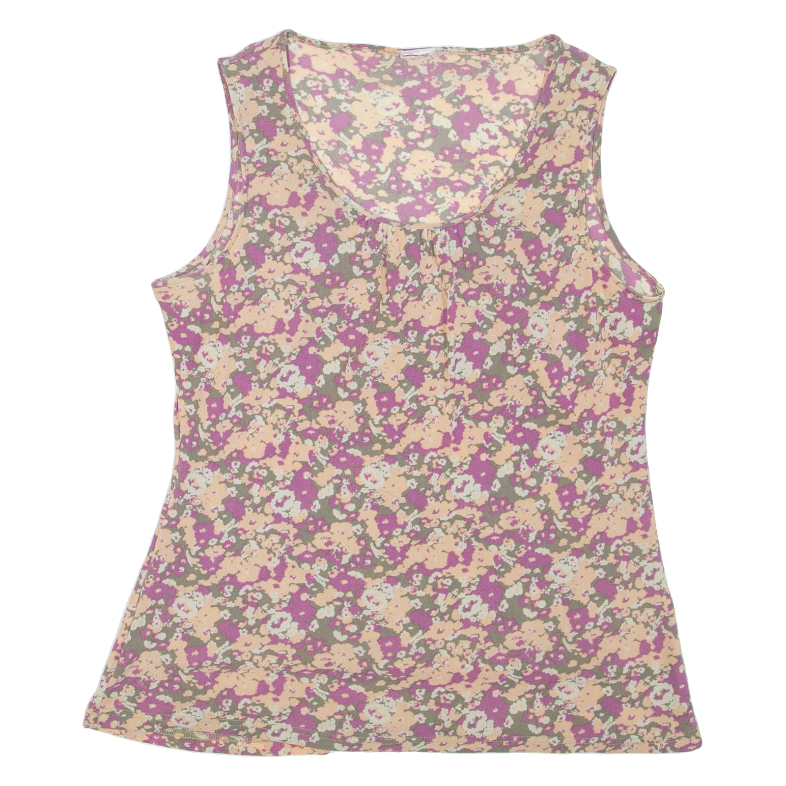 Womens Printed Top Purple Sleeveless Floral L Refurbished - N/A refurbished available on Cerqular