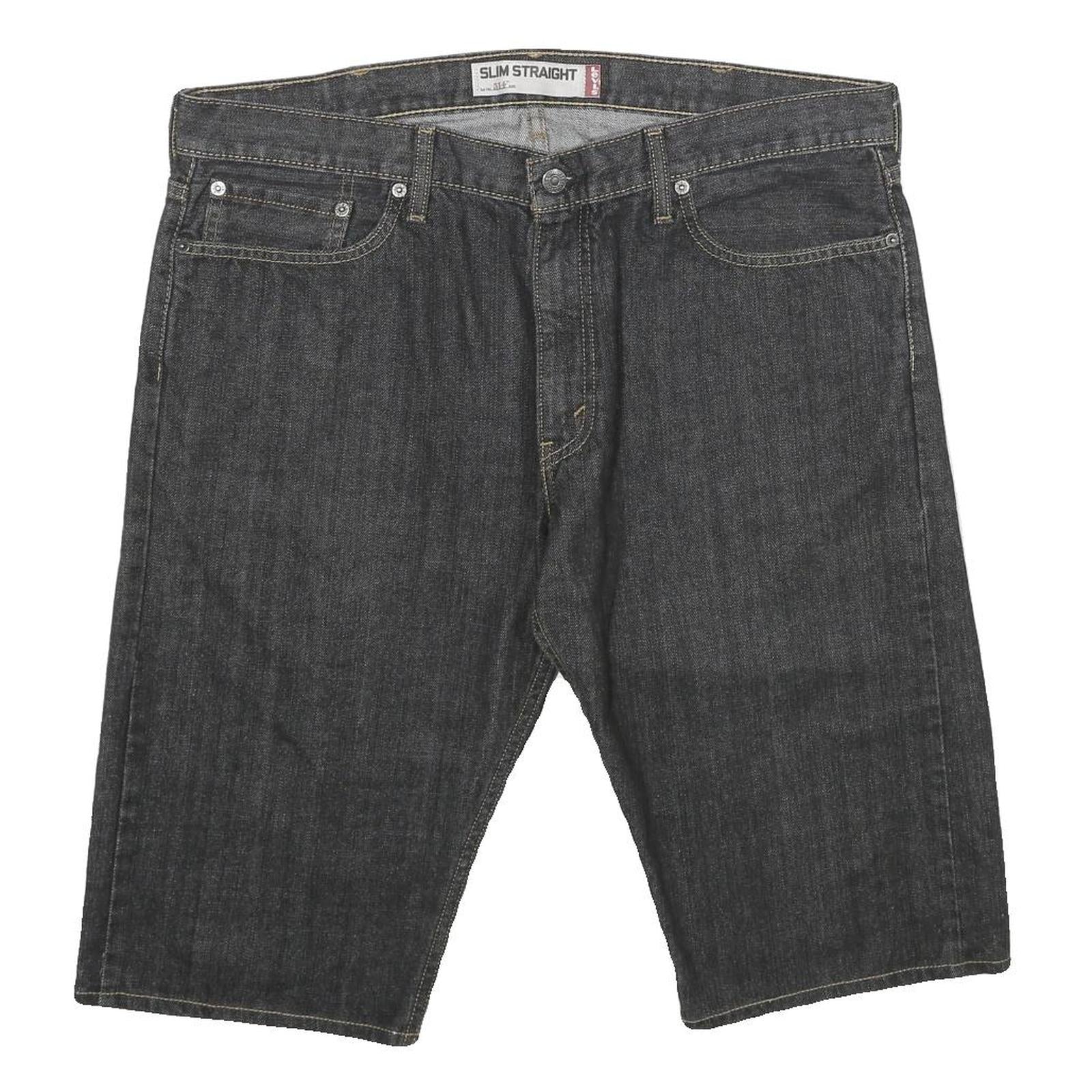 LEVI'S Mens Black Denim Shorts Slim Straight XL W38 Casual Cotton Refurbished - N/A refurbished available on Cerqular