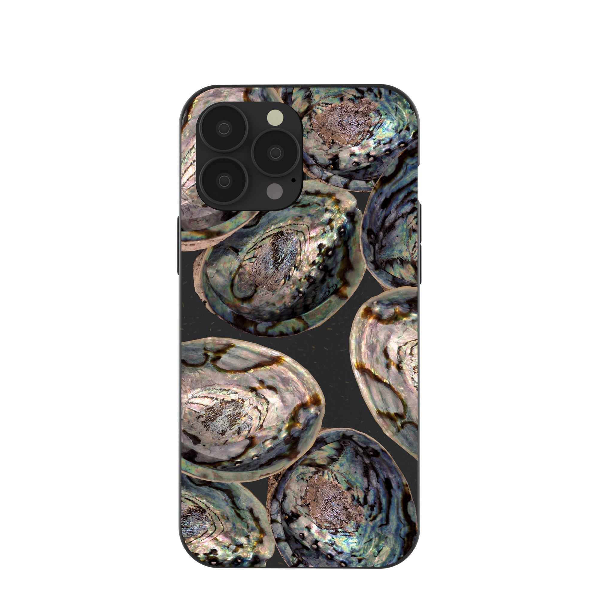 Black Abalone Shells iPhone 13 Pro Max Case Refurbished - Pela Case refurbished available on Cerqular