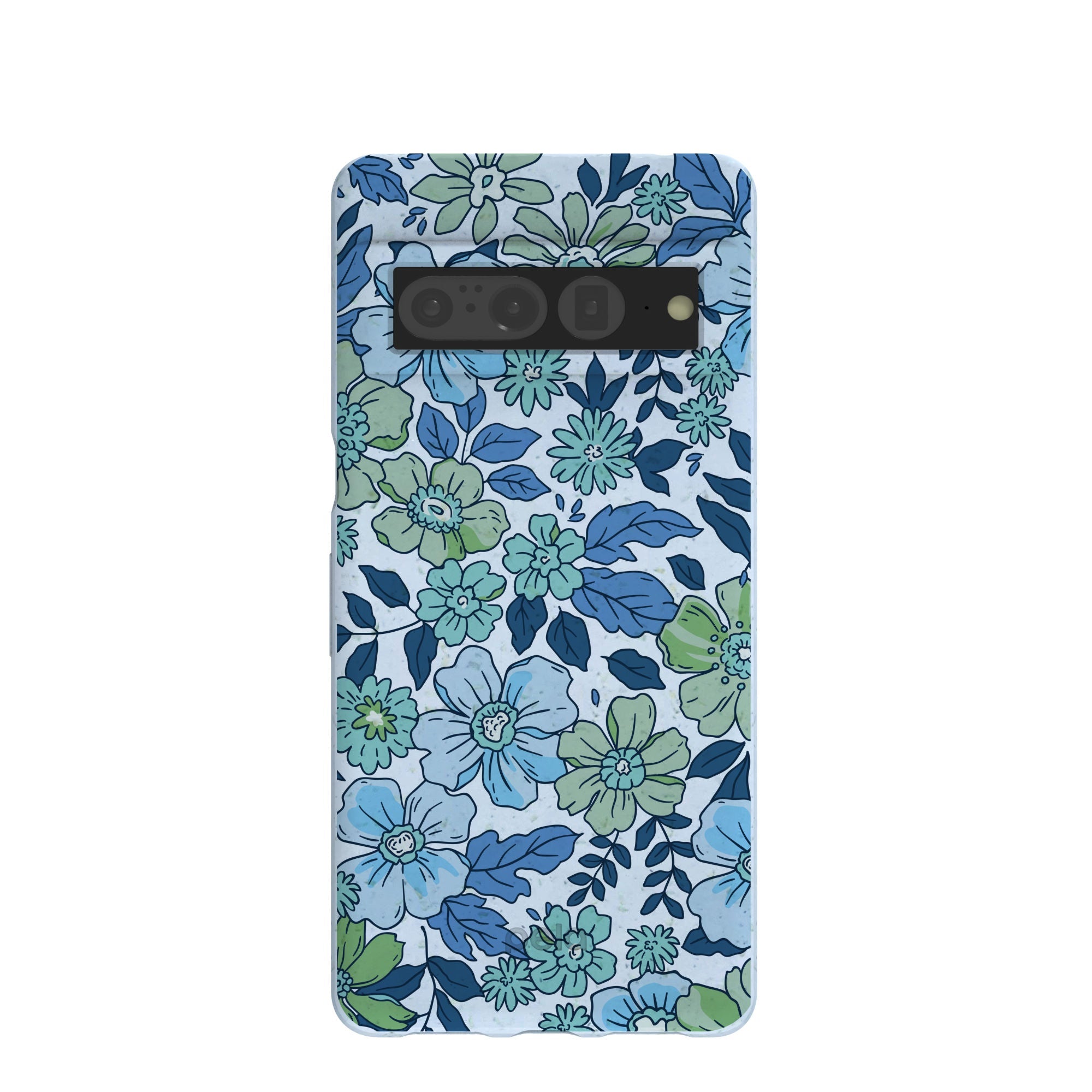Powder Blue Liberty Florals Google Pixel 7 Pro Case Refurbished - Pela Case refurbished available on Cerqular