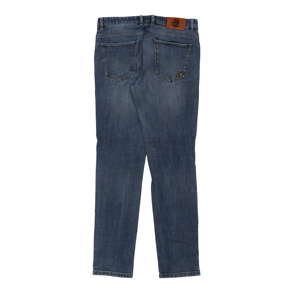 Larany Jeans - 34W UK 14 Blue Cotton Refurbished - Thrifted (note: this is a term often used to describe second- refurbished available on Cerqular