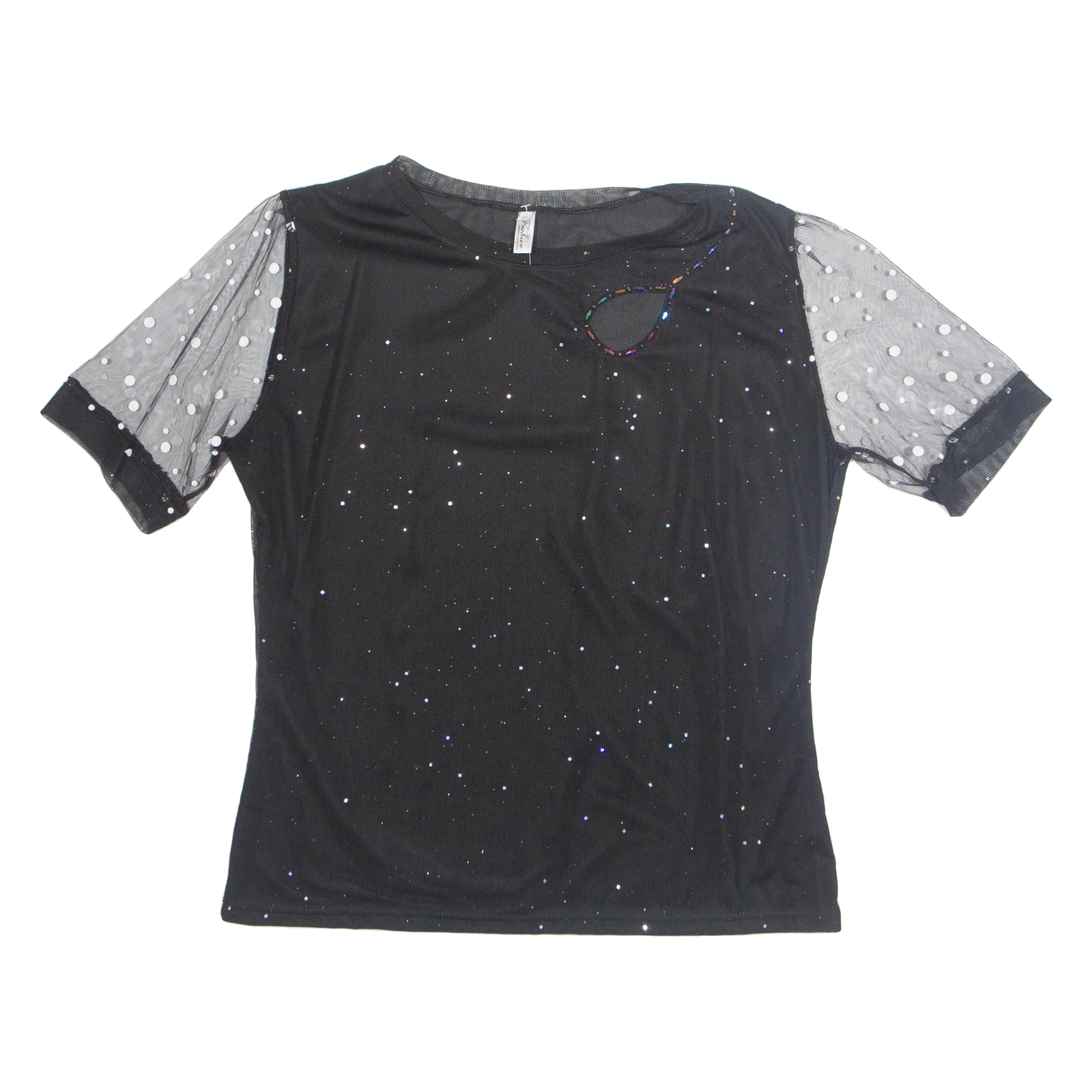 Glitter Womens Top Black 4XL Refurbished - N/A refurbished available on Cerqular