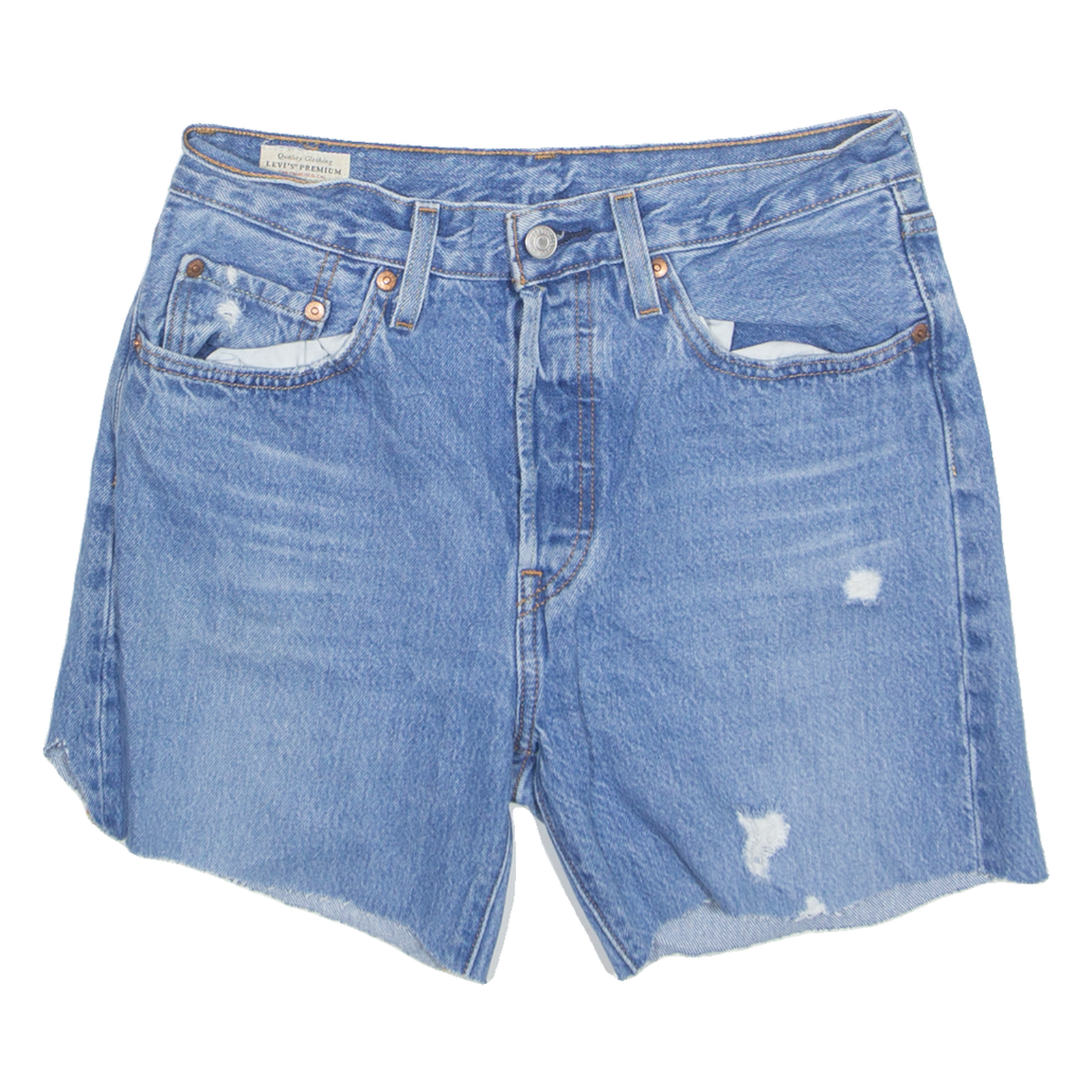 LEVI'S Cut Off 501 Premium E Womens Denim Shorts Blue S W28 Refurbished - N/A refurbished available on Cerqular