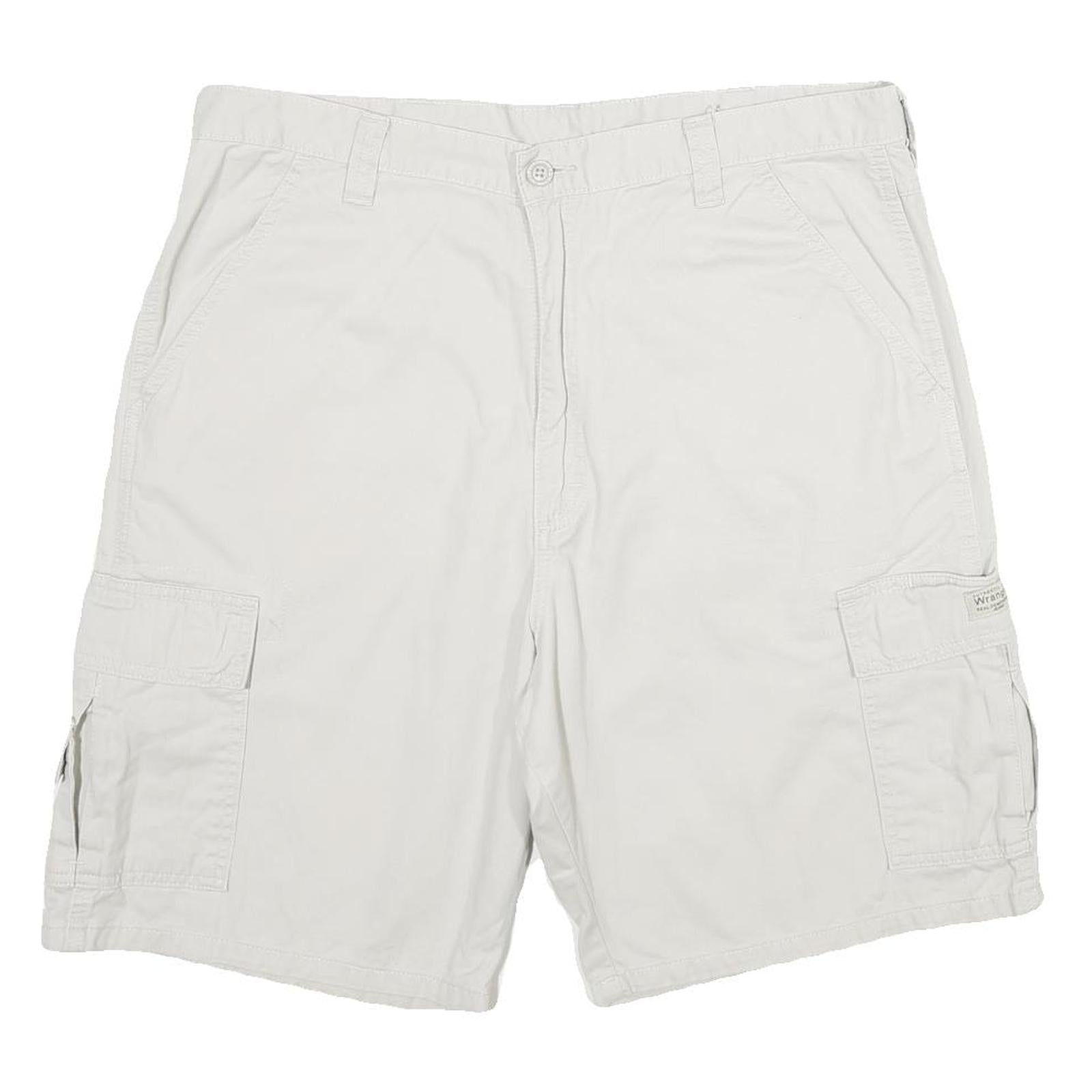 WRANGLER Mens Shorts White Cargo Cotton L W36 Casual Summer Refurbished - N/A refurbished available on Cerqular