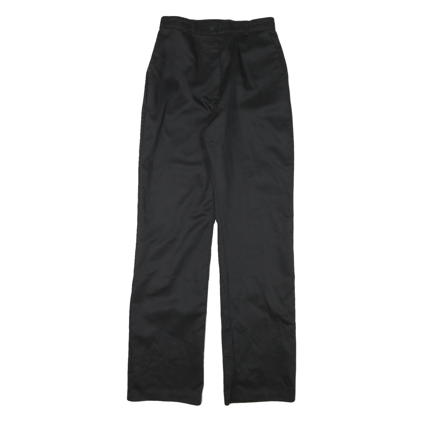 WRANGLER Womens Black Relaxed Straight Trousers W27 L32 Cotton Blend Zip Refurbished - N/A refurbished available on Cerqular