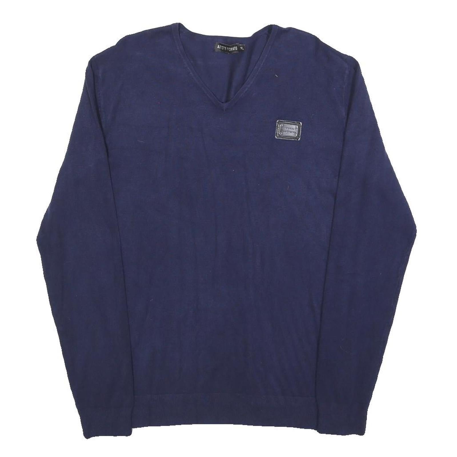 Buy ANTONY MORATO Mens Blue Plain V-Neck Basic Knit Jumper XL Designer Style Refurbished - $32.49 ANTONY MORATO Mens Blue Plain V-Neck Basic Knit Jumper XL Designer Style Refurbished - N/A refurbished available on Cerqular