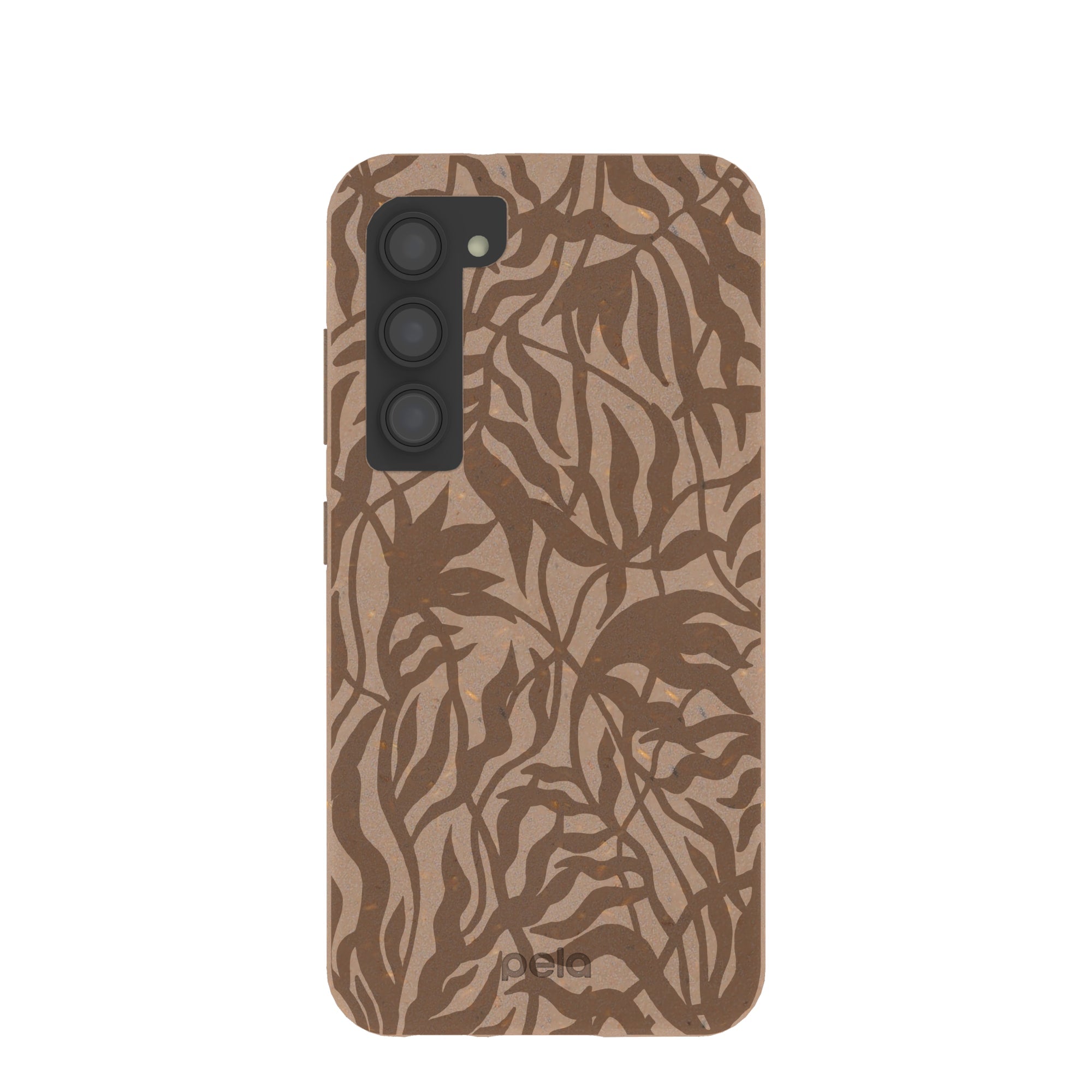 Chocolate Brown Rustic Leaves Samsung Galaxy S23 Case Refurbished - Pela Case refurbished available on Cerqular