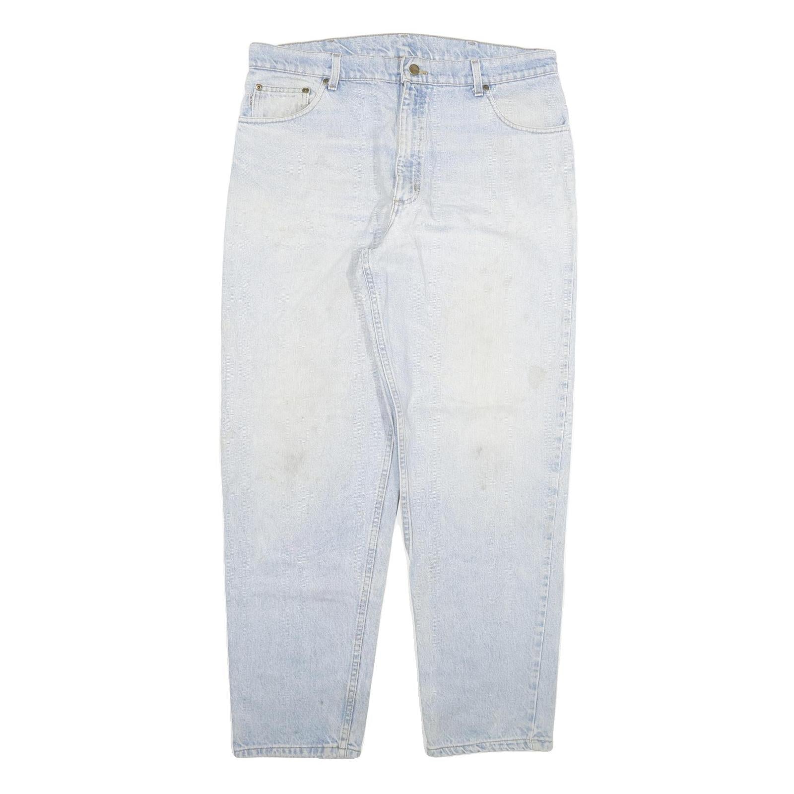 CARHARTT Mens Relaxed Jeans Light Blue Denim W36 L31 Zip Cotton Blend Casual Refurbished - N/A refurbished available on Cerqular