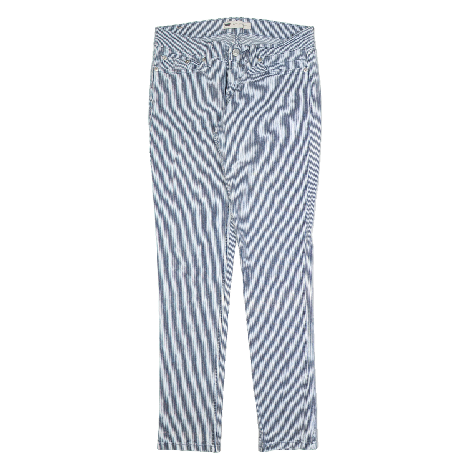 LEVI'S 524 Superlow Striped Womens Jeans Blue Slim Skinny W28 L30 Refurbished - N/A refurbished available on Cerqular