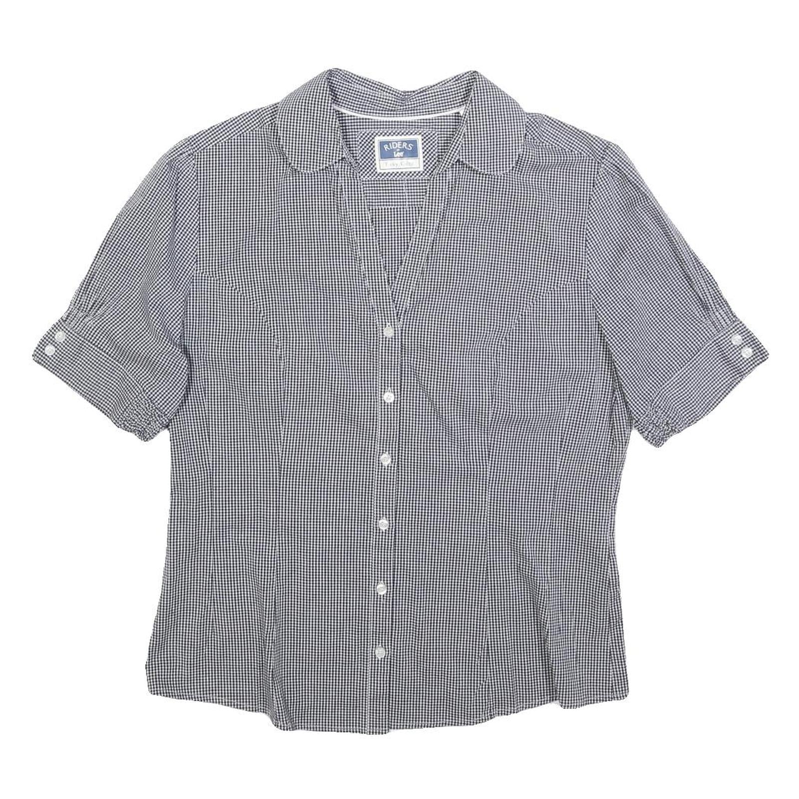 LEE Womens Black & White Check Shirt M Cotton Button Sleeve Casual Refurbished - N/A refurbished available on Cerqular