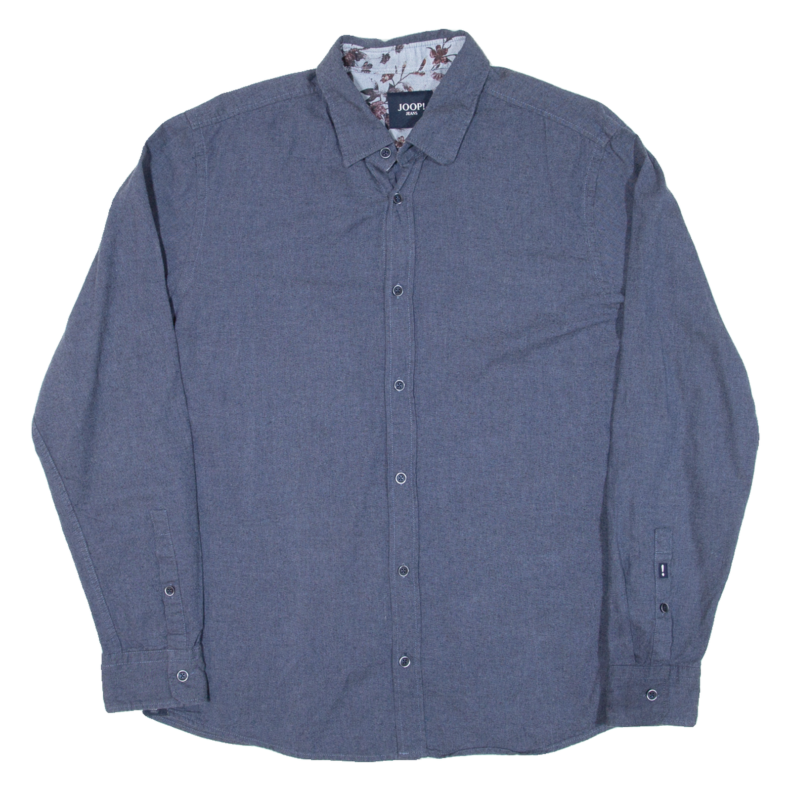 JOOP Mens Plain Shirt Blue Long Sleeve L Refurbished - N/A refurbished available on Cerqular