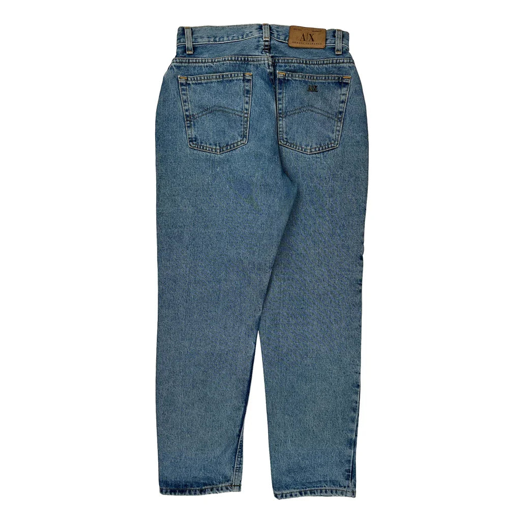 Armani Exchange Jeans - 28W UK 8 Blue Cotton Refurbished - Thrifted (note: this is a term often used to describe second- refurbished available on Cerqular