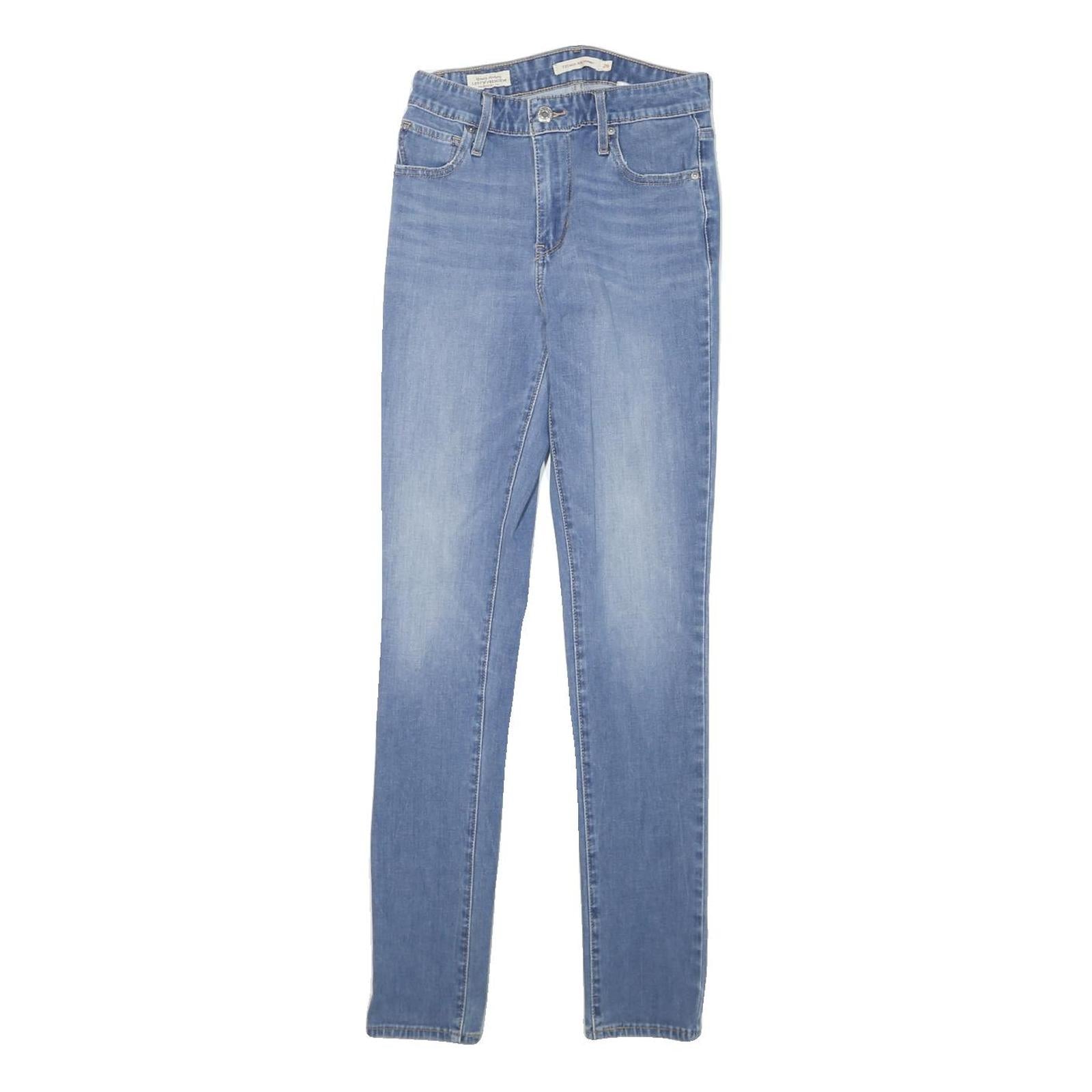 LEVI'S 721 Womens Jeans Blue Slim Skinny Denim Medium W22 L29 Stretch Zip Refurbished - N/A refurbished available on Cerqular