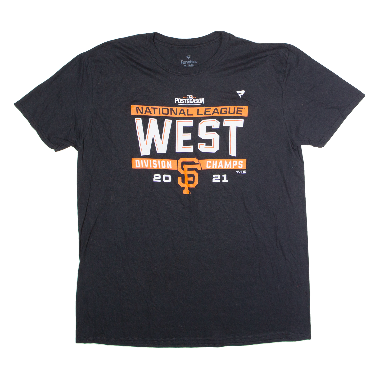 FANATICS San Francisco Giants 2021 NL West DIvision Champions Mens T-Shirt Black USA XL Refurbished - N/A refurbished available on Cerqular