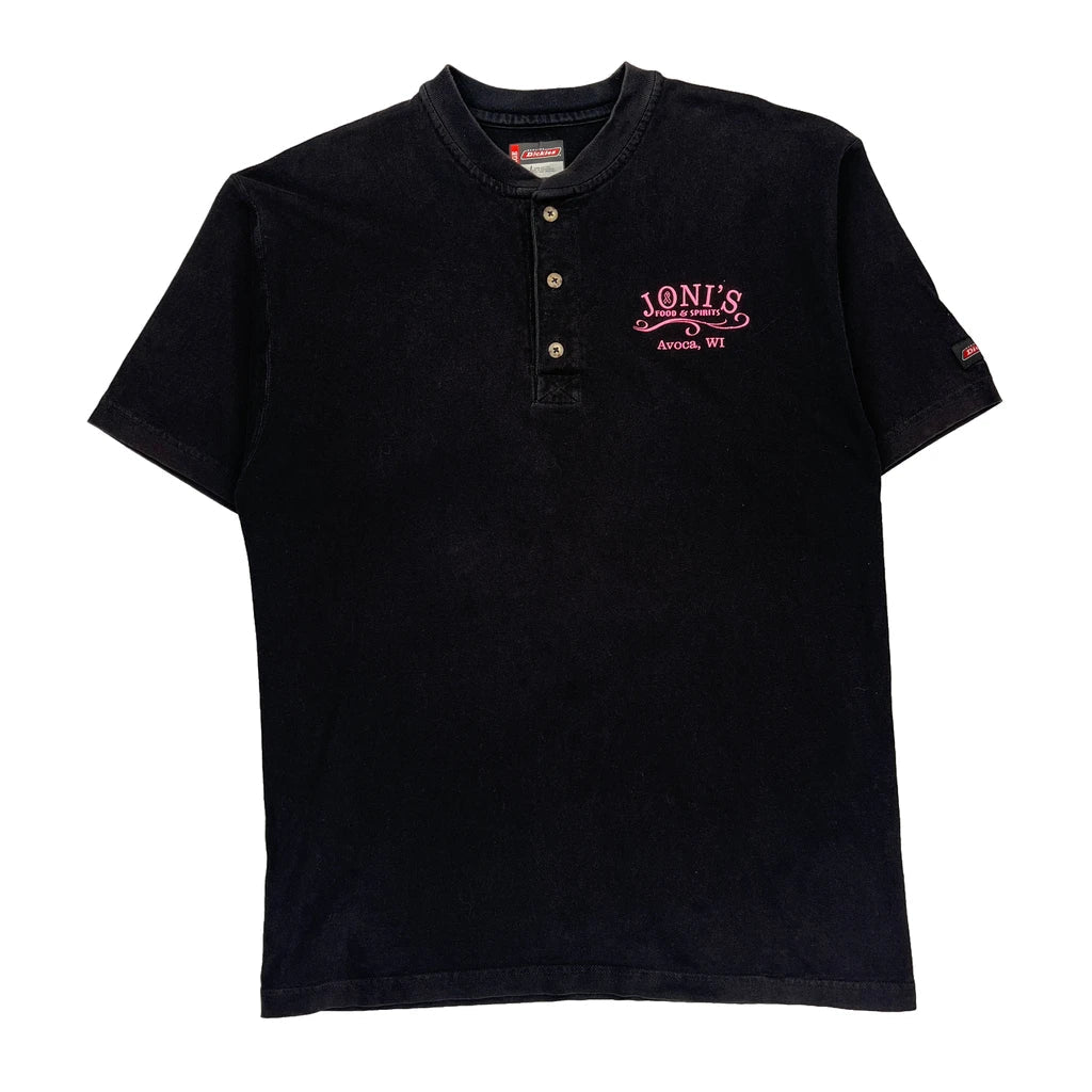 Dickies Collarless Shirt - Large Black Cotton Refurbished - Thrifted (note: this is a term often used to describe second- refurbished available on Cerqular