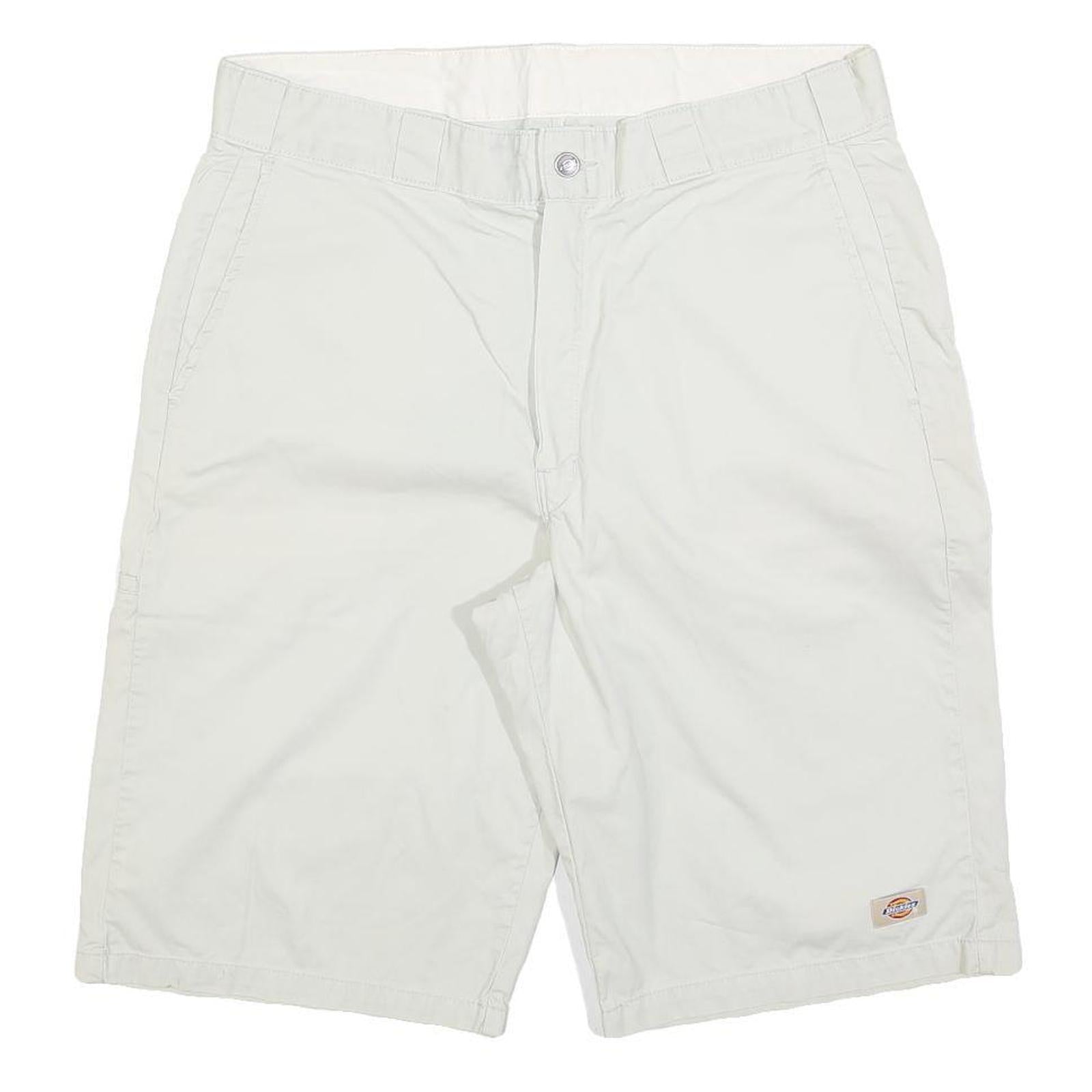 DICKIES Mens Shorts White Casual Regular L W36 Durable Cotton Blend Workwear Refurbished - N/A refurbished available on Cerqular