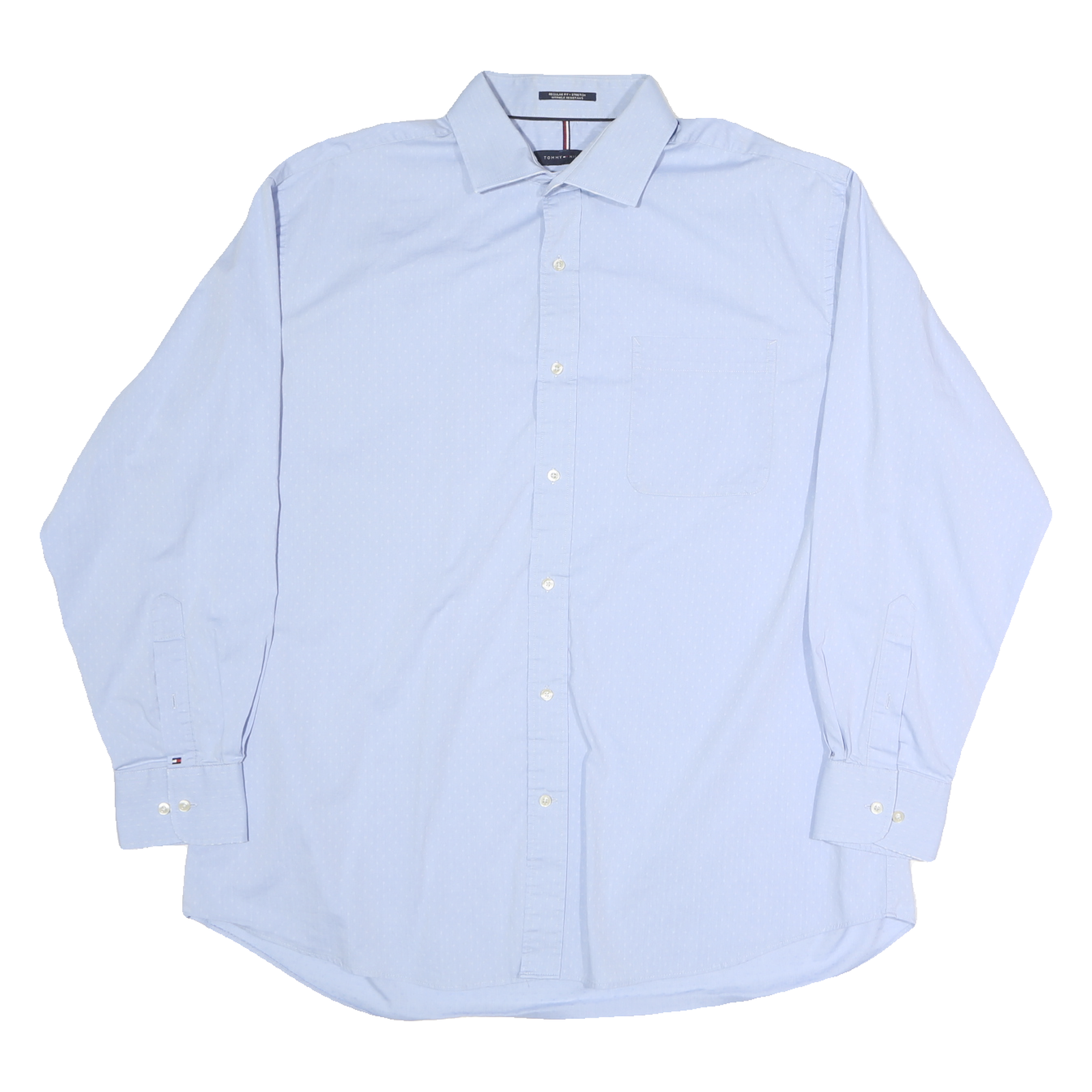 TOMMY HILFIGER Mens Blue Shirt XL Cotton Classic Fit Long Sleeve Button Collar Refurbished - N/A refurbished available on Cerqular