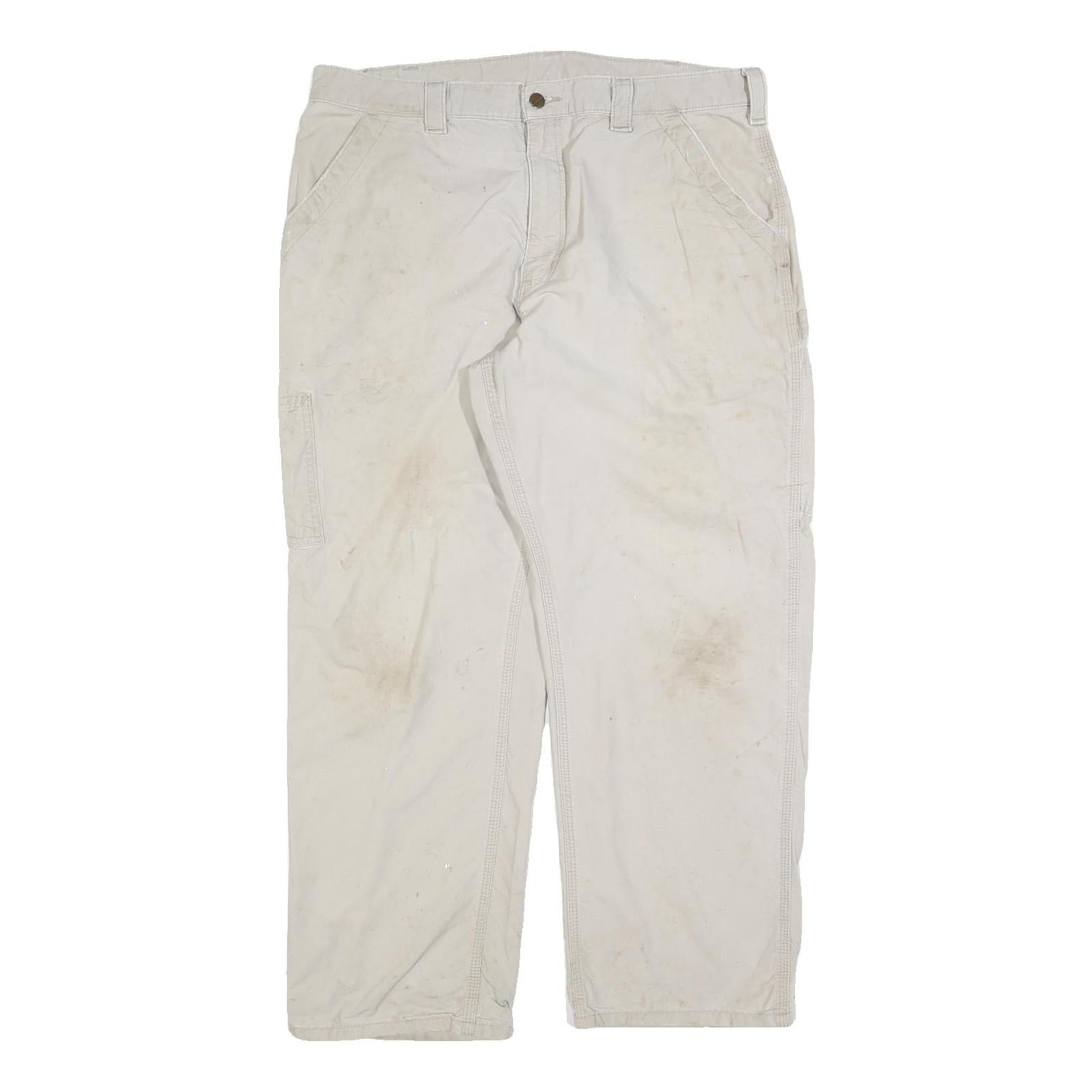 CARHARTT Mens Cotton Blend Relaxed Wide-Leg Trousers W38 L30 Workwear Cargo Refurbished - N/A refurbished available on Cerqular
