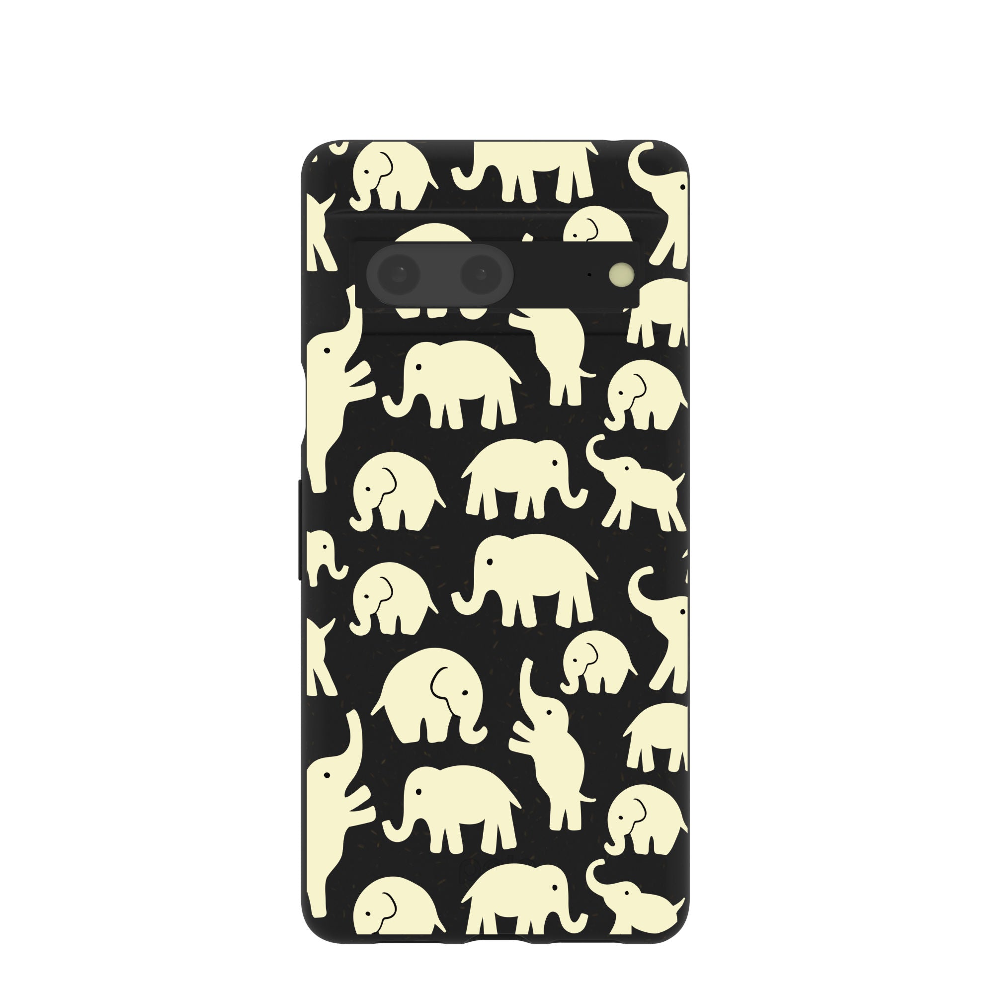 Black Little Elephants Google Pixel 7 Case Refurbished - Pela Case refurbished available on Cerqular
